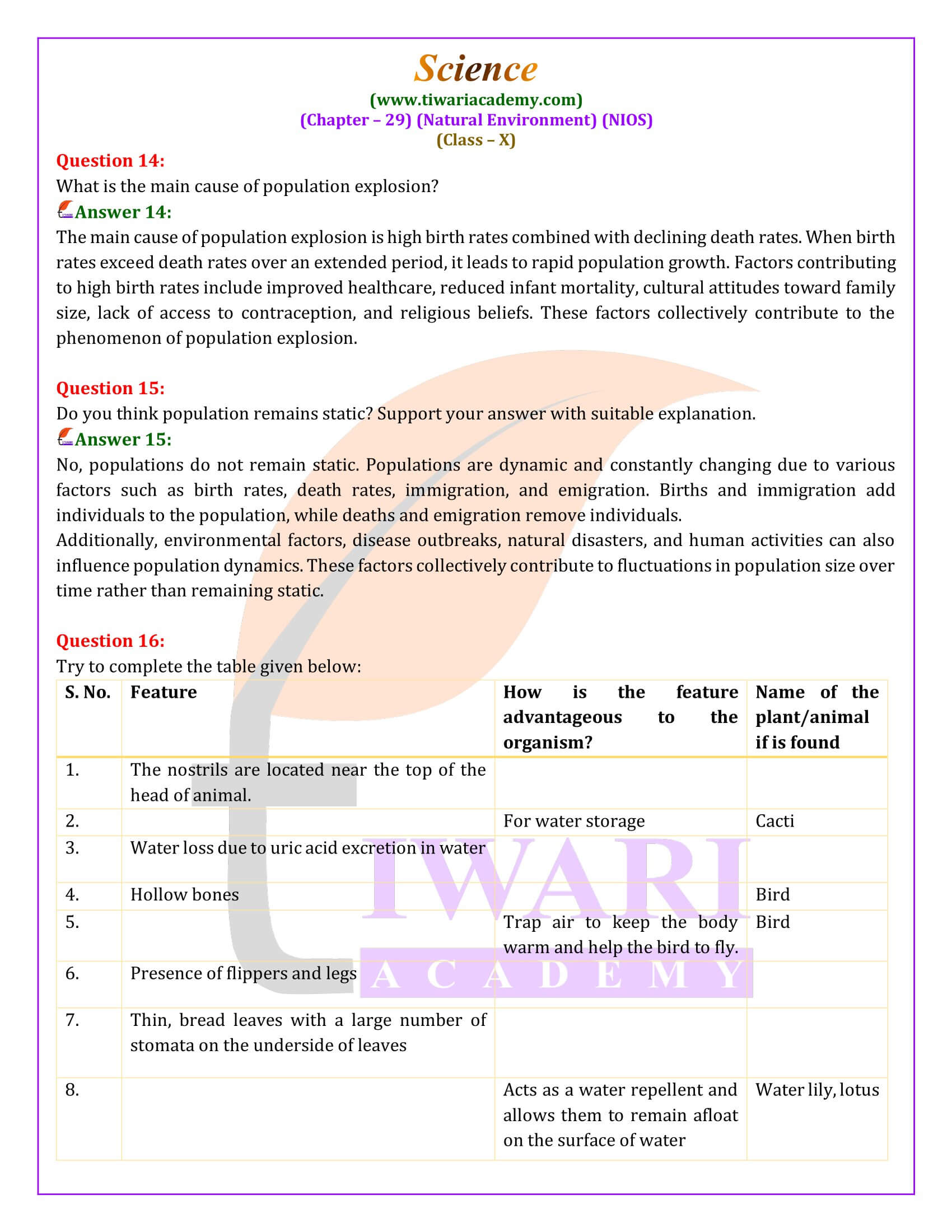 NIOS Class 10 Science Chapter 29 Intext Questions