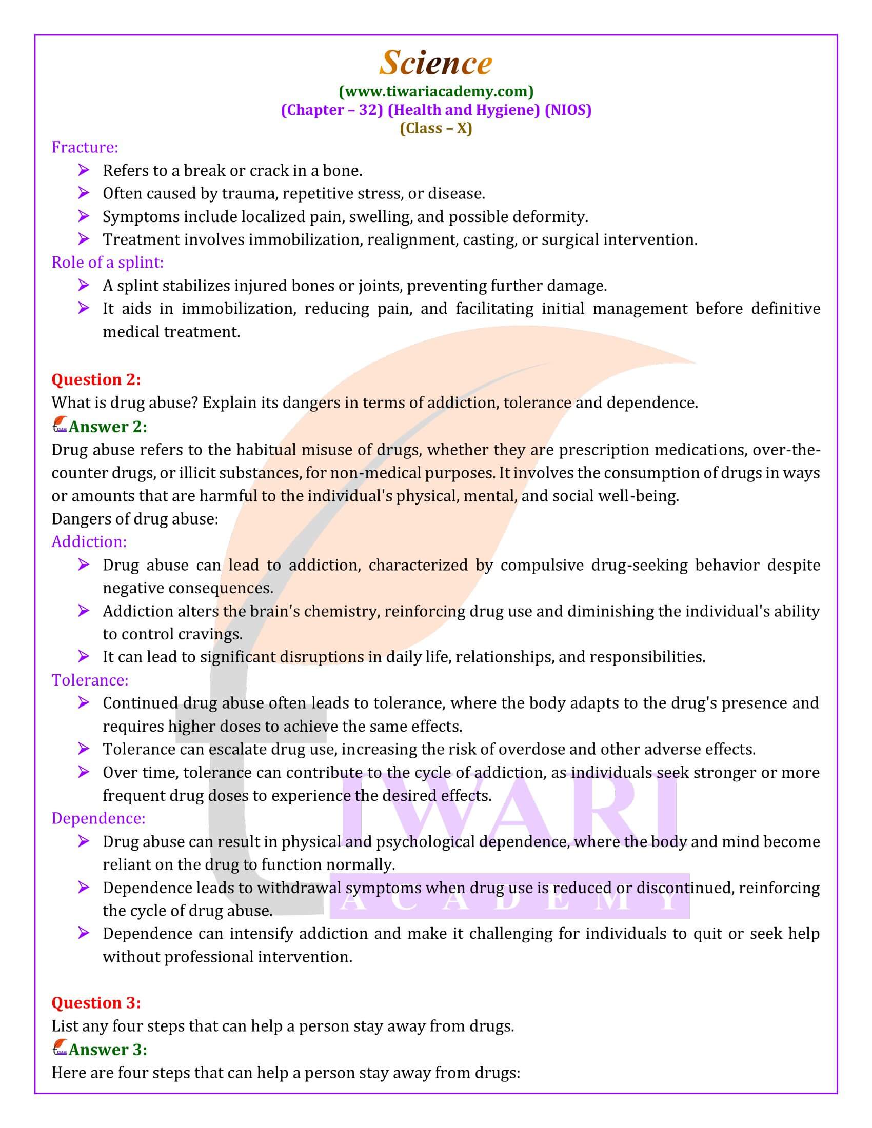 NIOS Class 10 Science Chapter 32 Guide