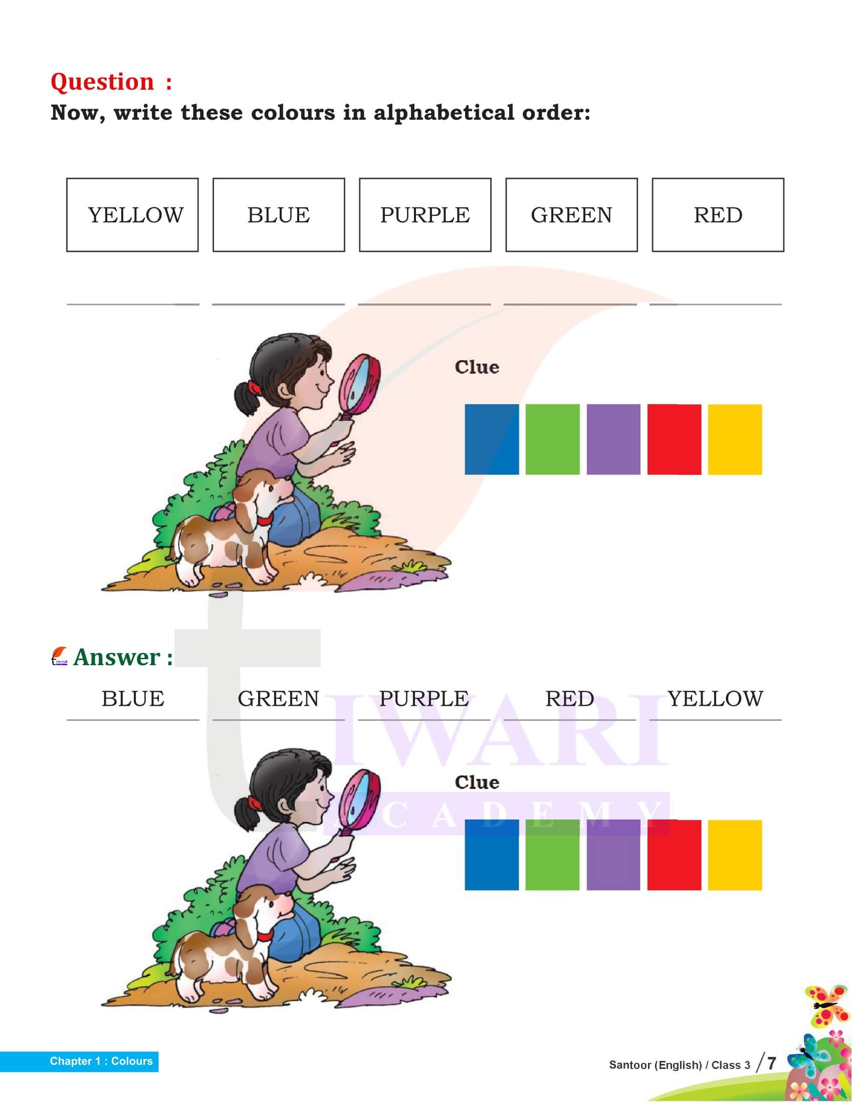 Class 3 English Santoor Chapter 1 Question Answers
