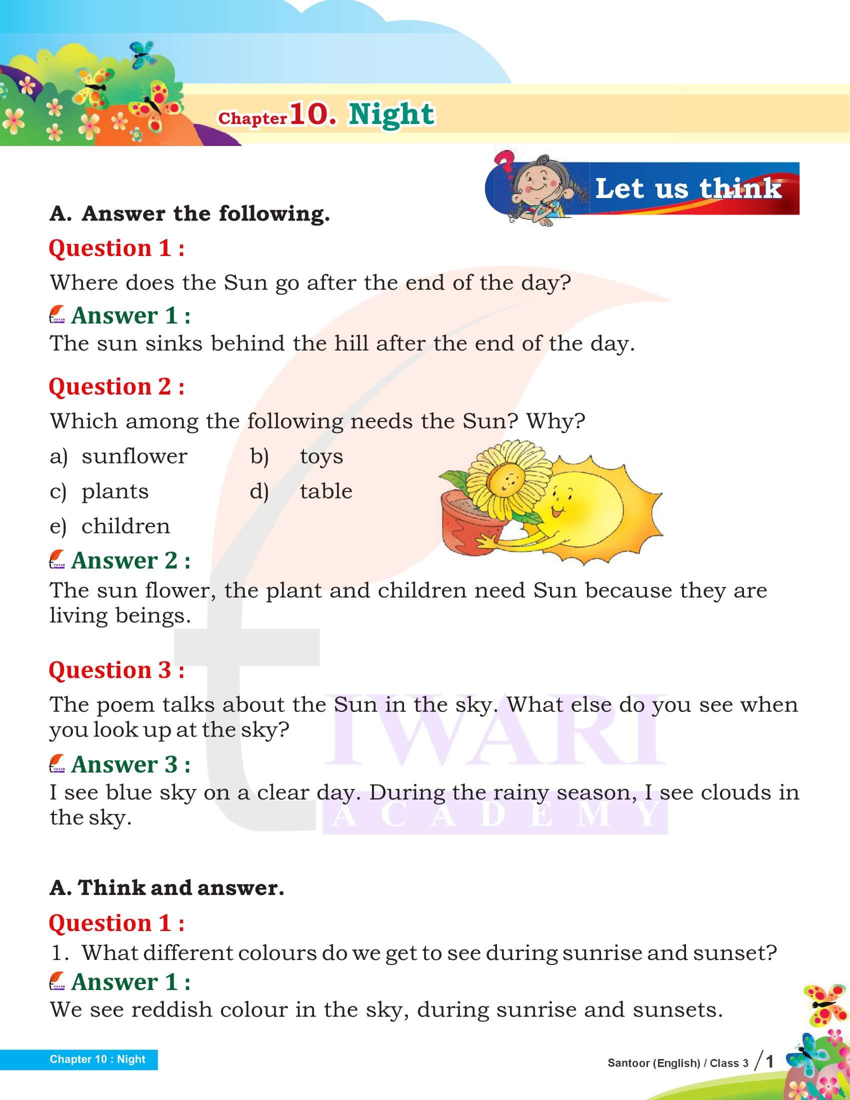 Class 3 English Santoor Chapter 10