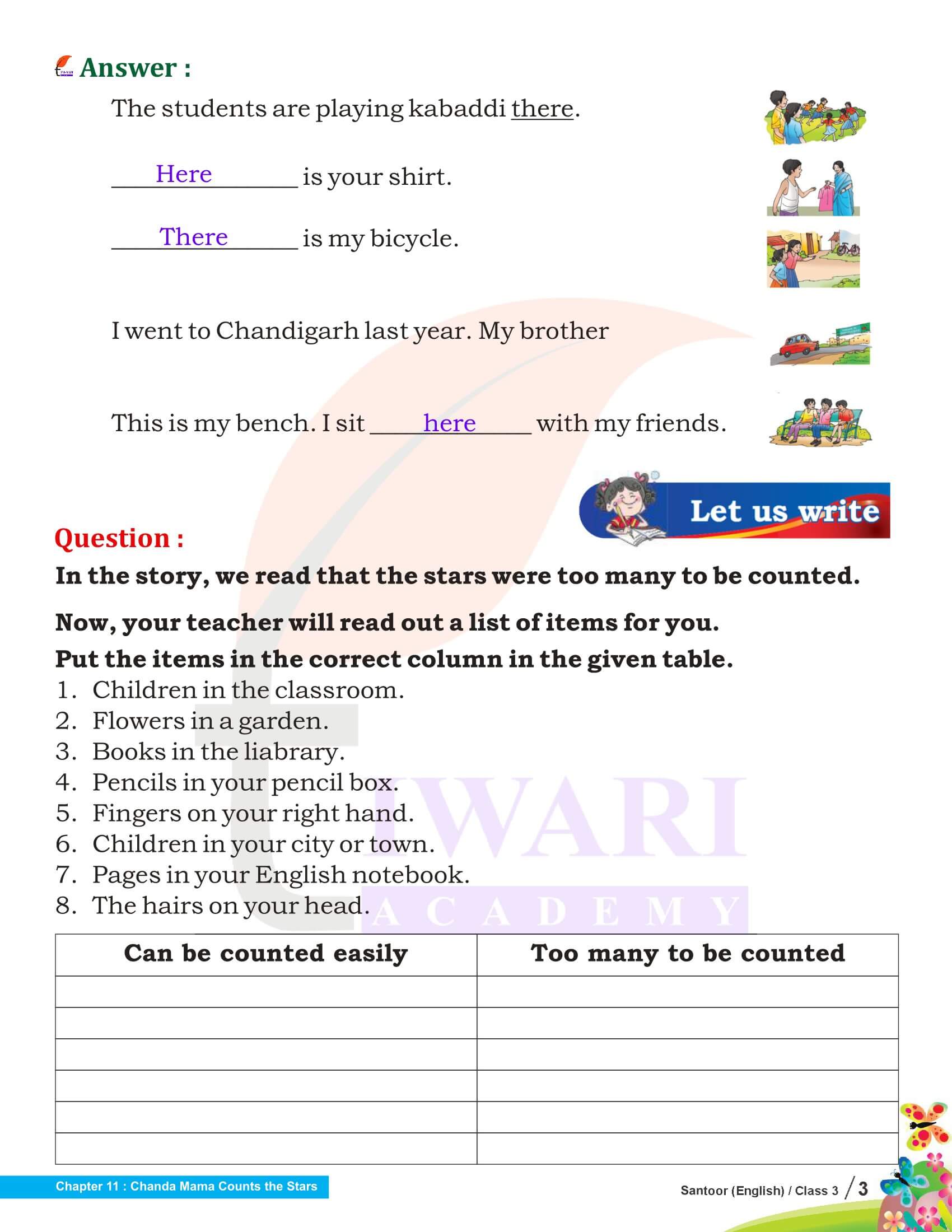 Class 3 English Santoor Chapter 11