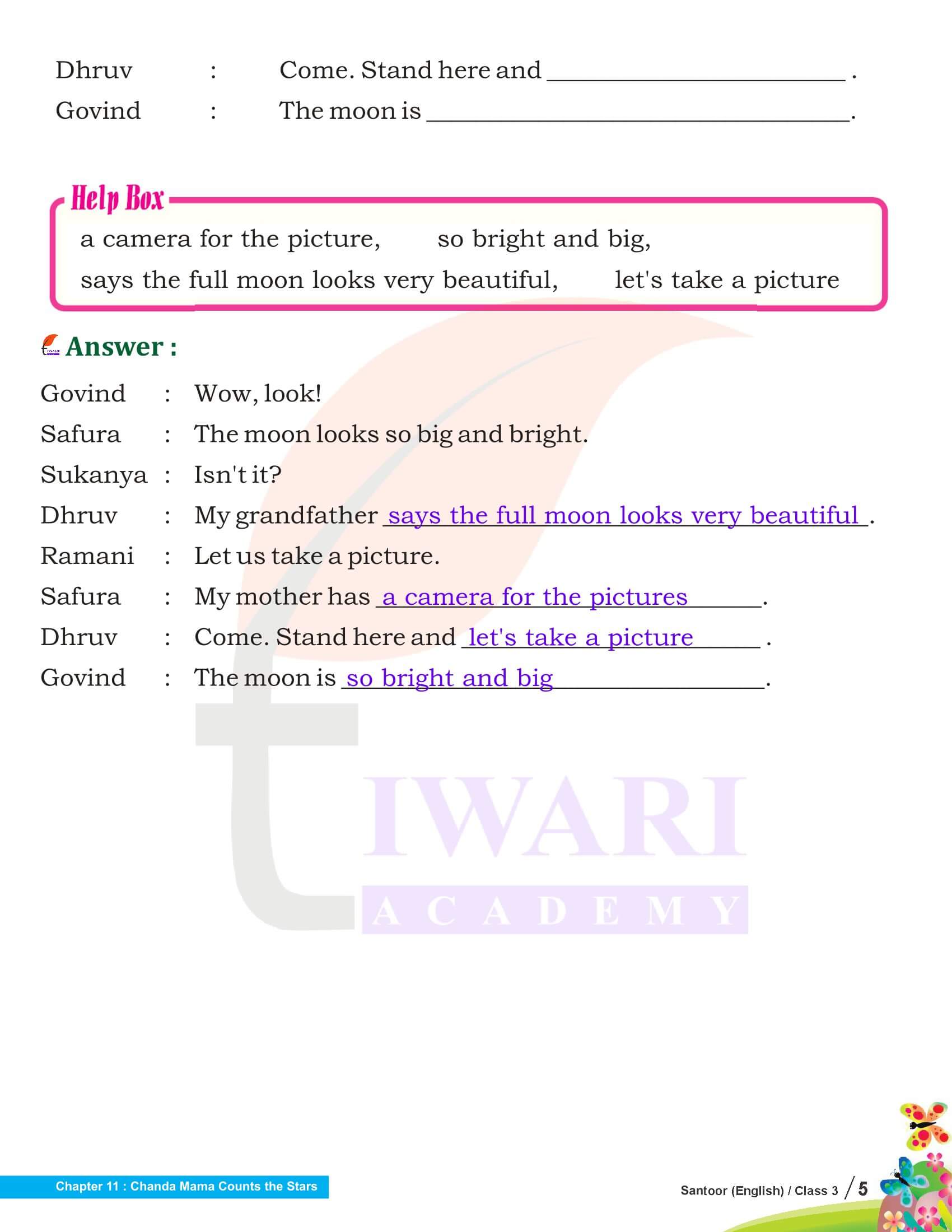 Class 3 English Santoor Chapter 11 Question Answers