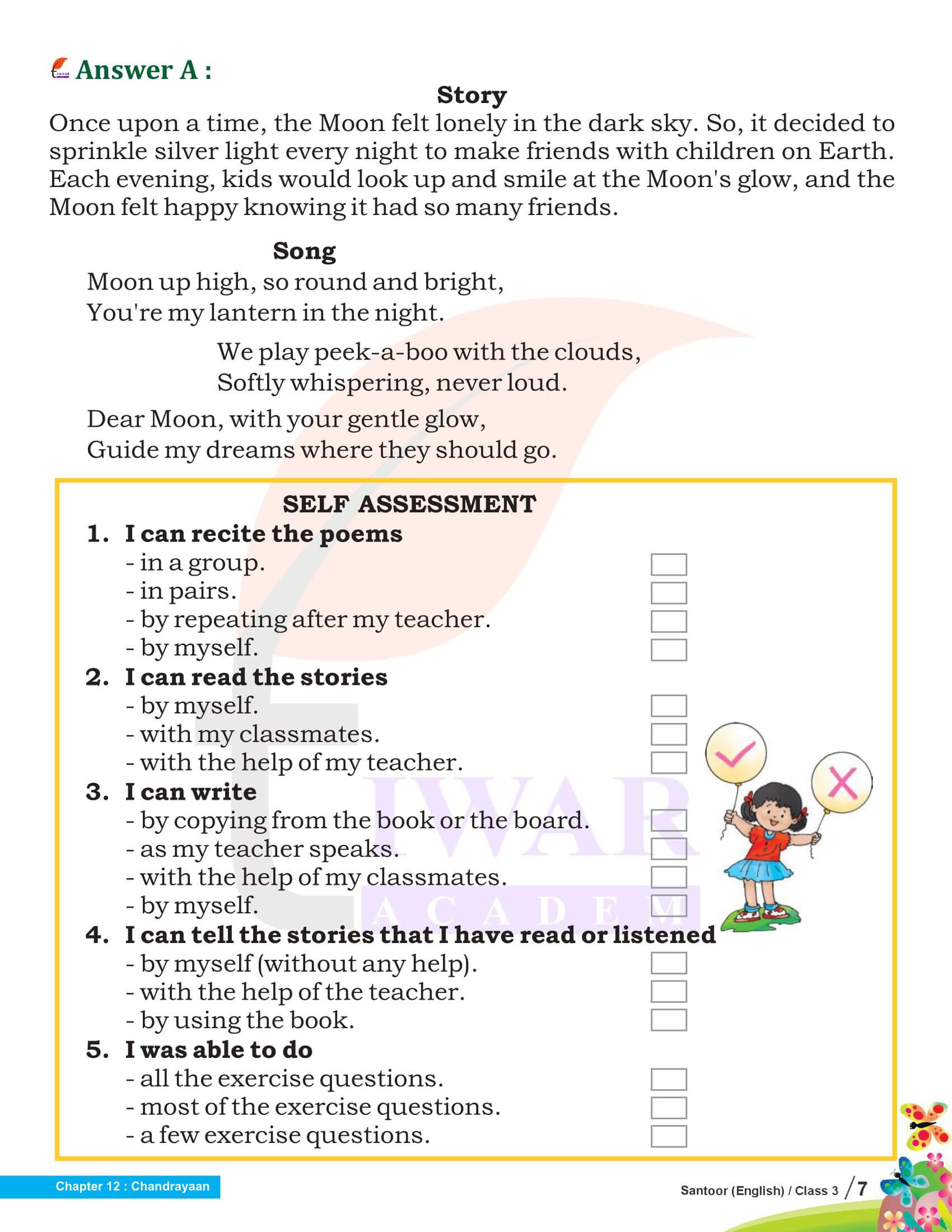 Class 3 English Santoor Chapter 12