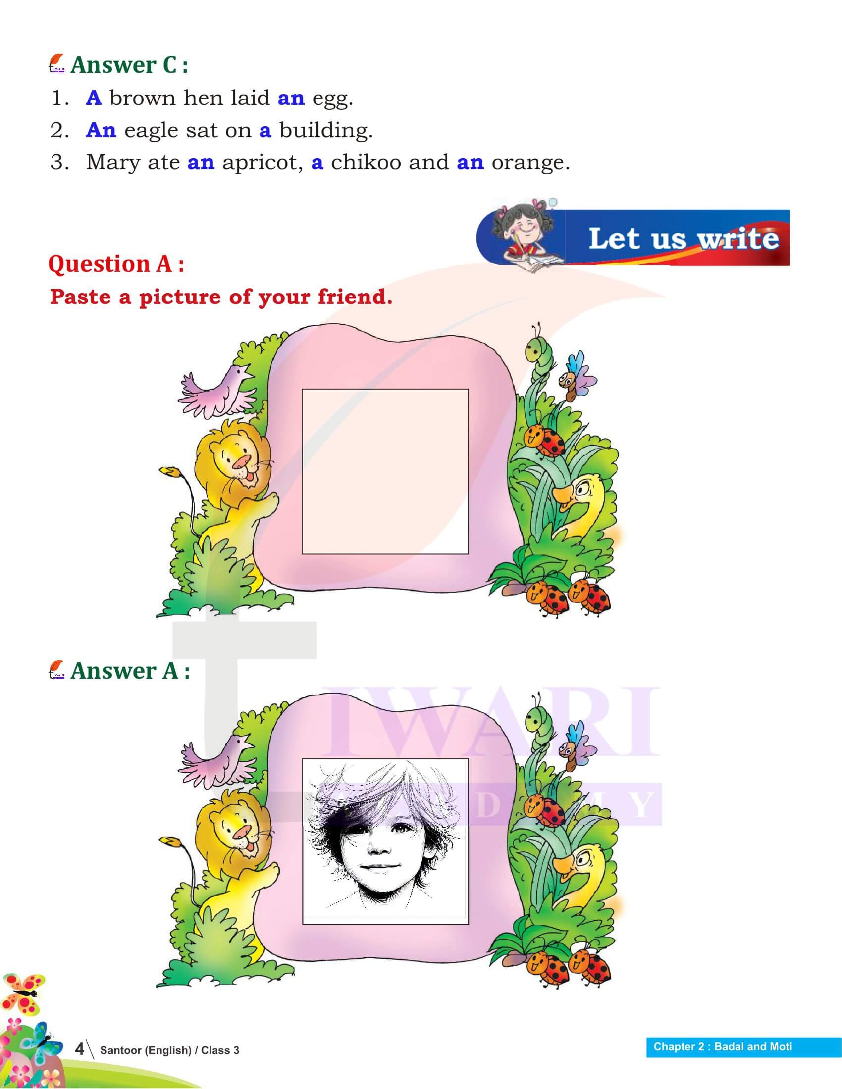 NCERT Solutions for Class 3 English Santoor Chapter 3 All answers
