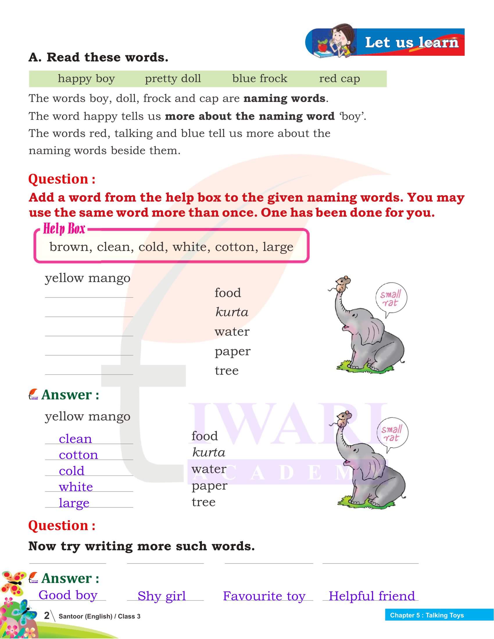 Class 3 English Santoor Chapter 5