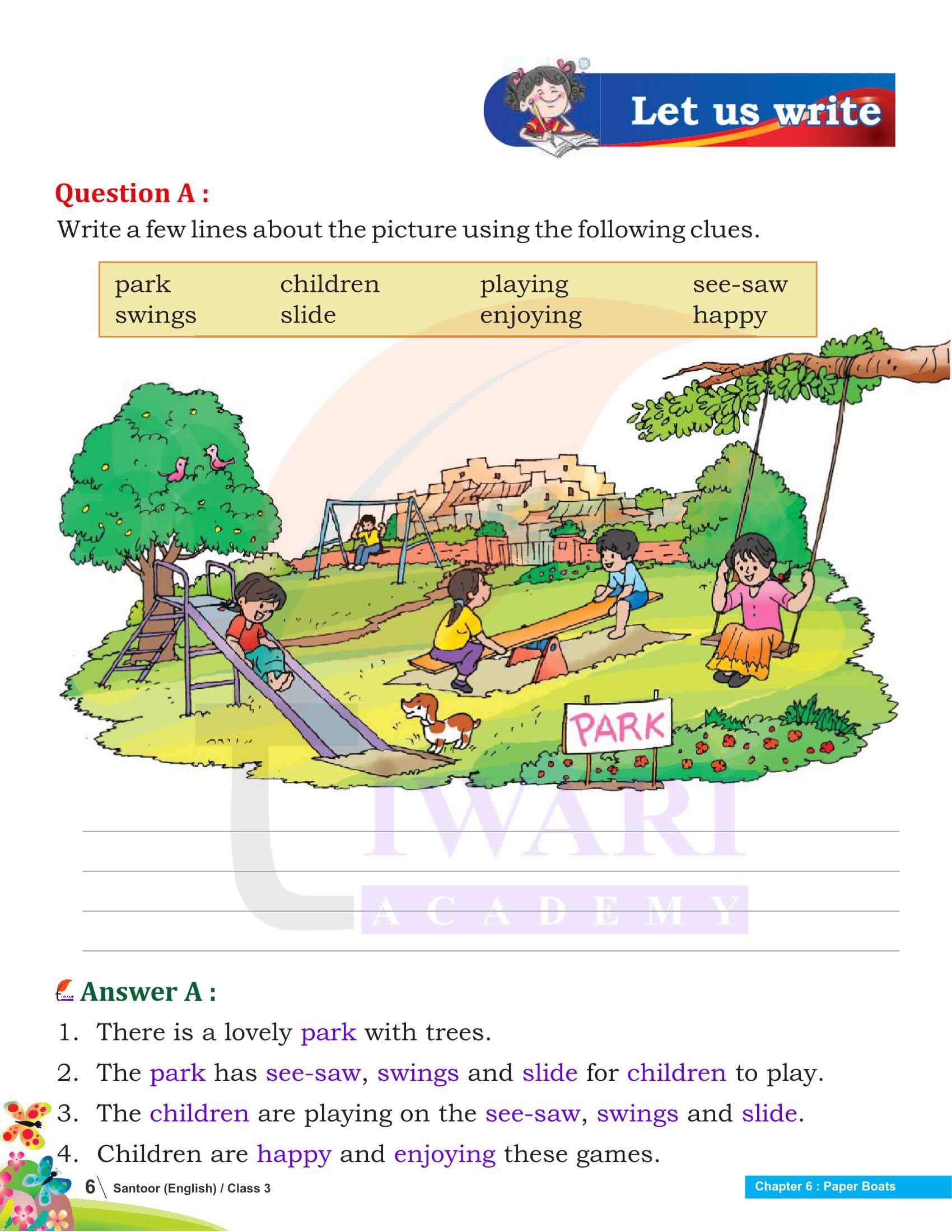 Class 3 English Santoor Chapter 6
