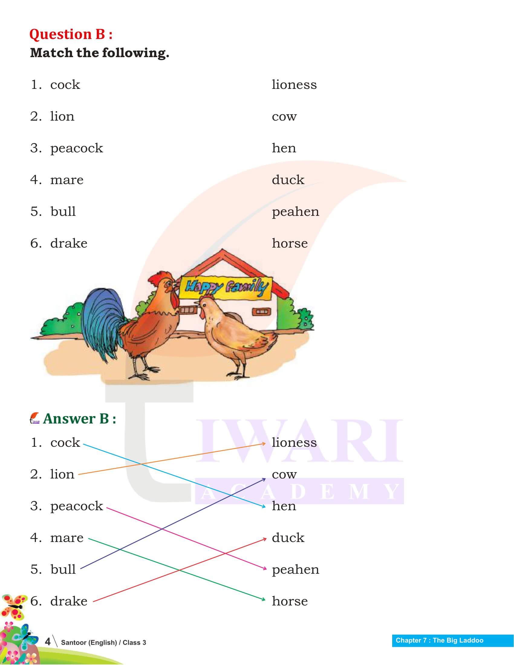 Class 3 English Santoor Chapter 7 Guide solutions