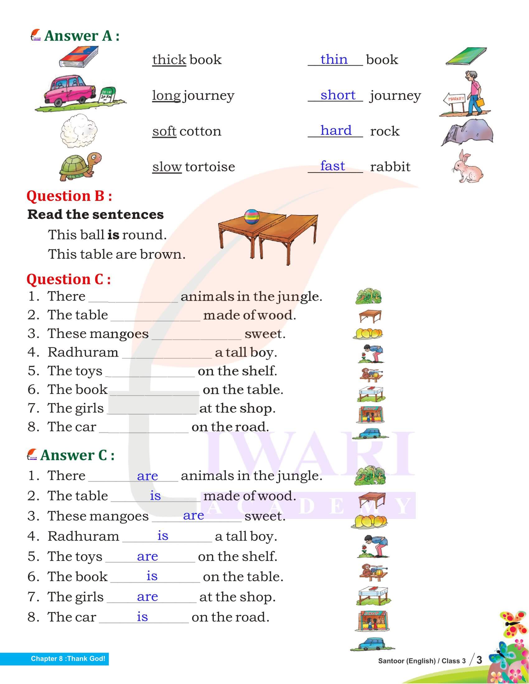 Class 3 English Santoor Chapter 8 NCERT Solutions