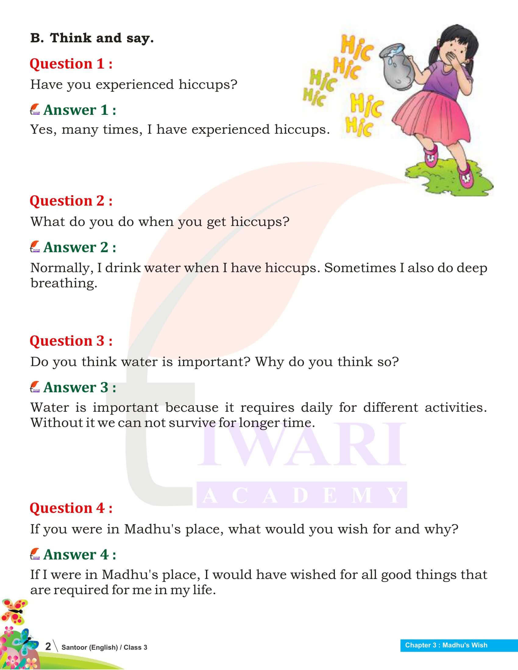 Class 3 English Santoor Chapter 9