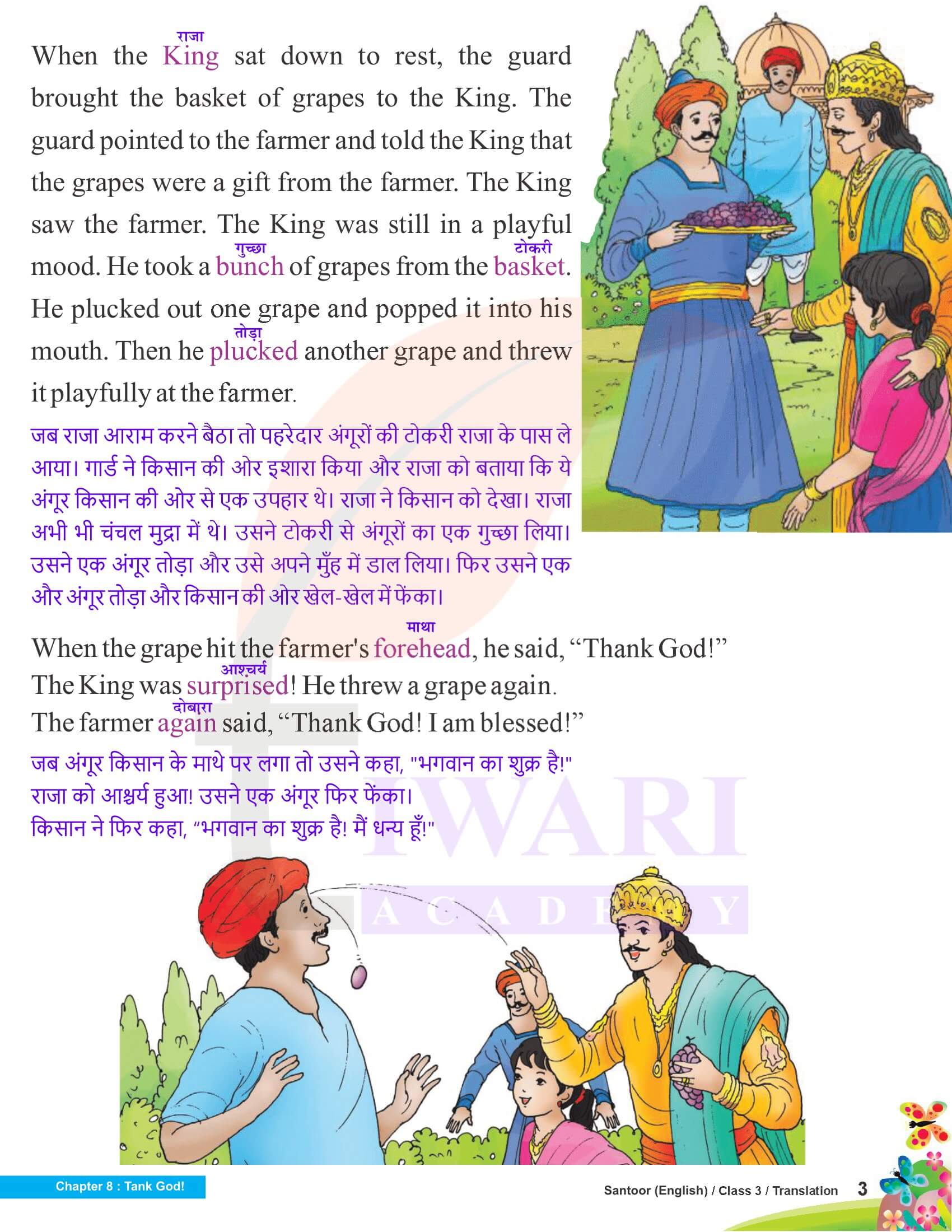 Class 3 English Santoor Chapter 8 Hindi Medium