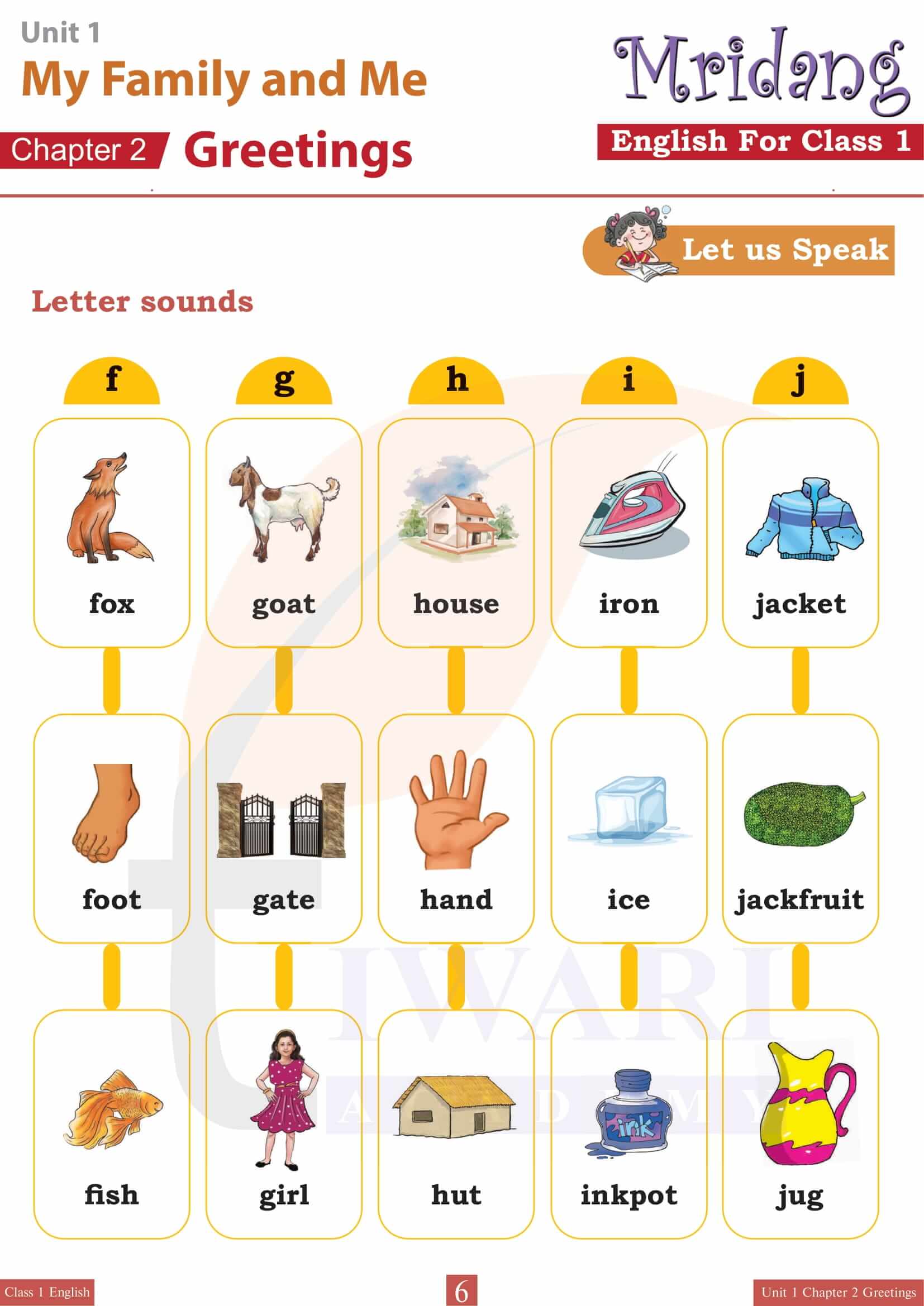 NCERT Solutions for Class 1 English Mridang Chapter 2 Greetings Exercises