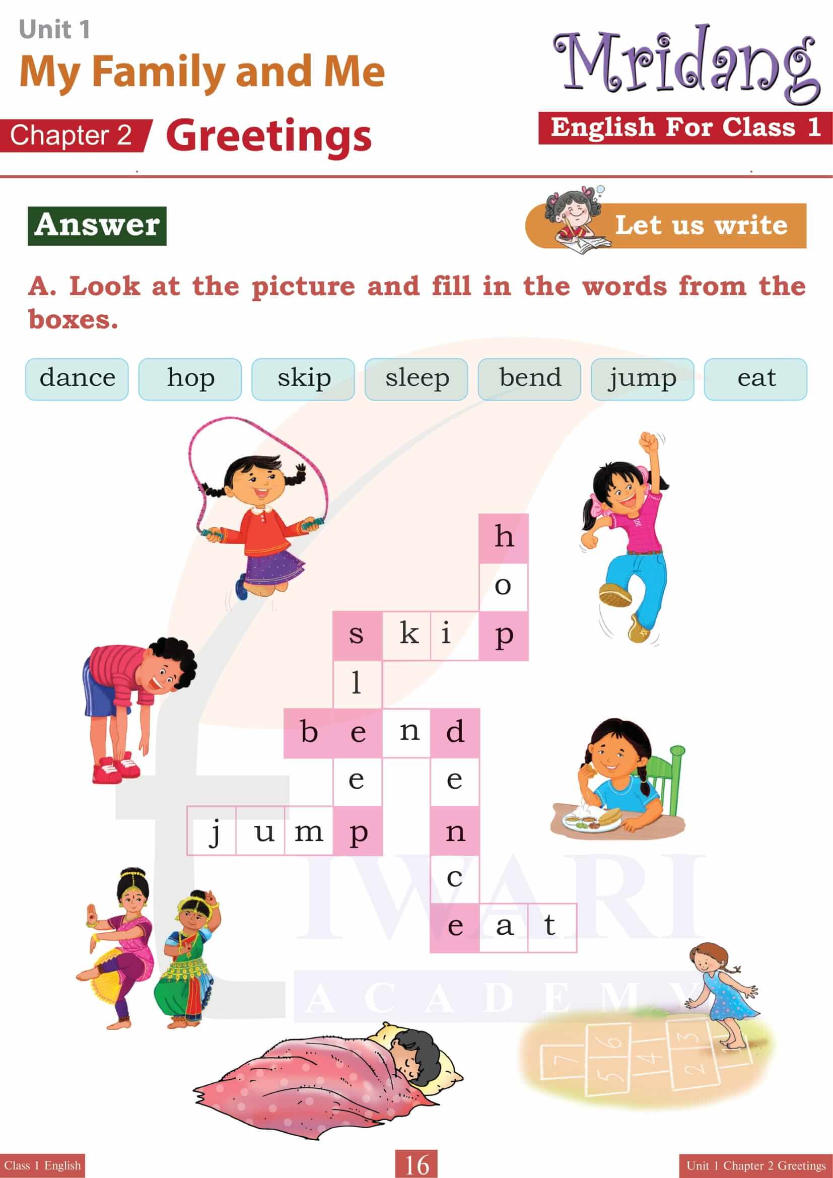 Class 1 English Mridang Chapter 2 Solutions