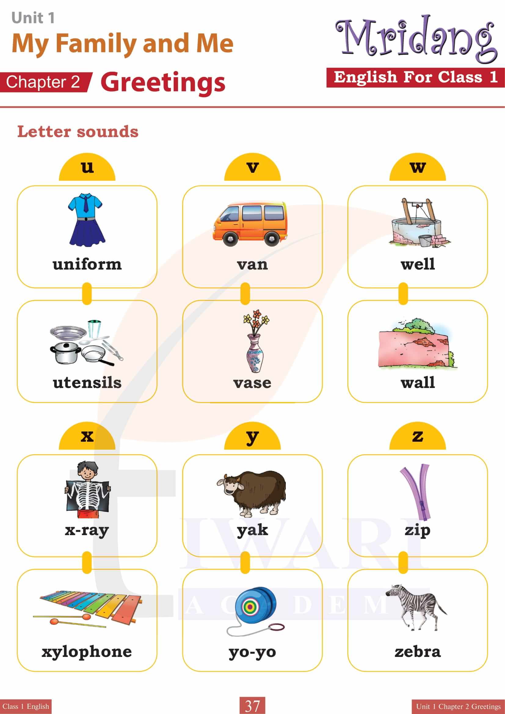 Class 1 English new Book Chapter 2 Solutions