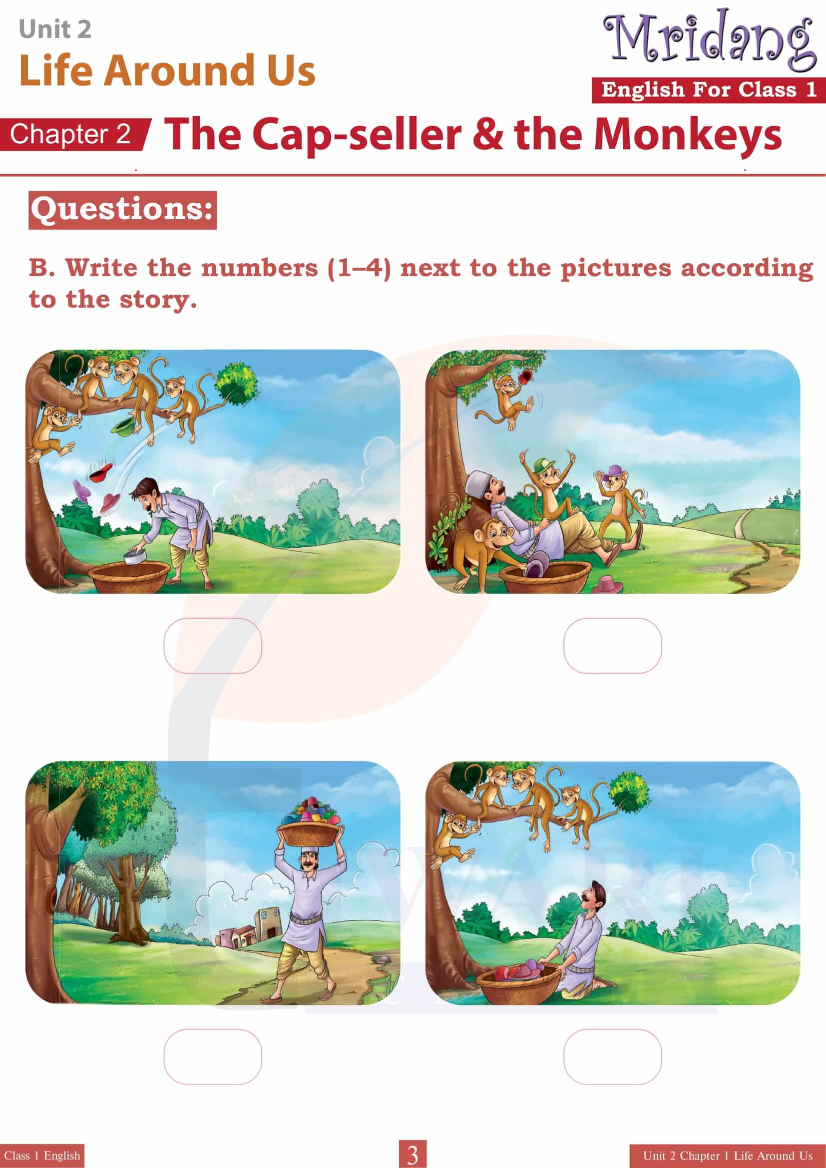 Class 1 English Mridang Unit 2 Chapter 2 NCERT Exercises