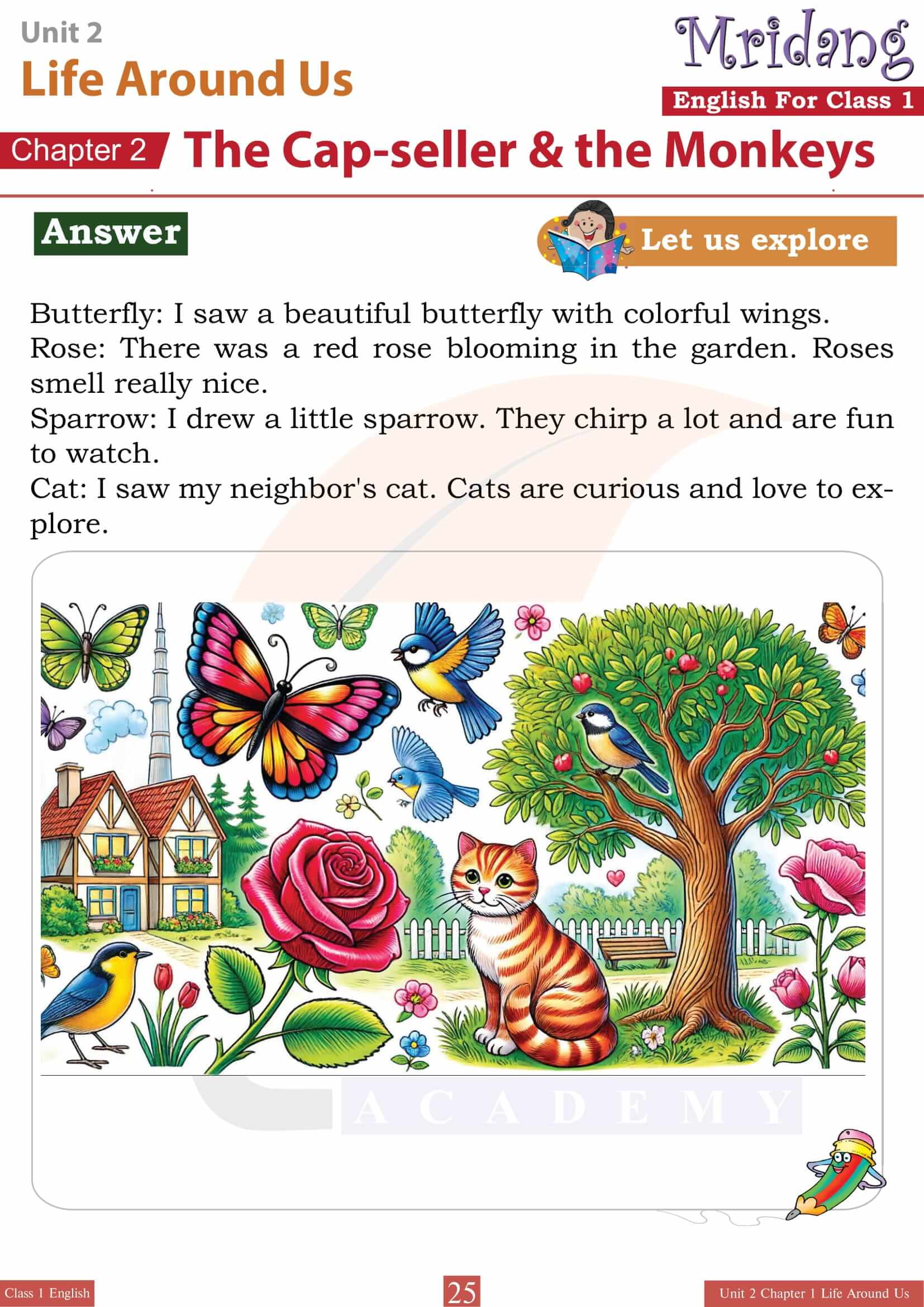 Class 1 English Mridang Unit 2 Chapter 2 Picture answers