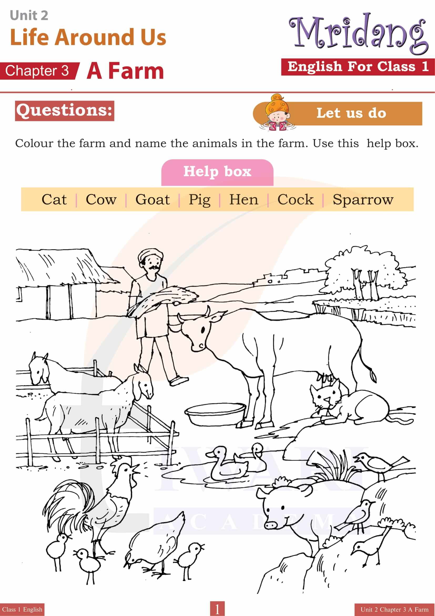 Class 1 English Mridang Unit 2 Chapter 3