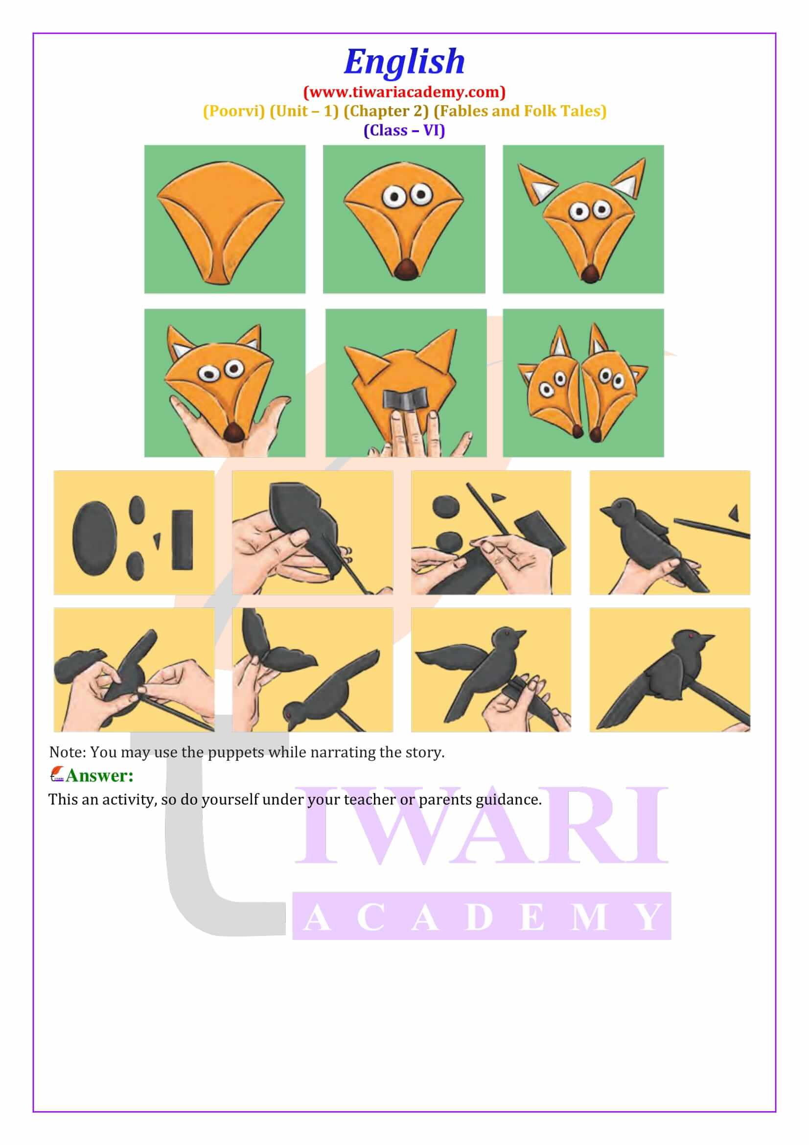 Class 6 English Poorvi Unit 1 Fables and Folk Tales A Bottle of Chapter 2 Question Answers