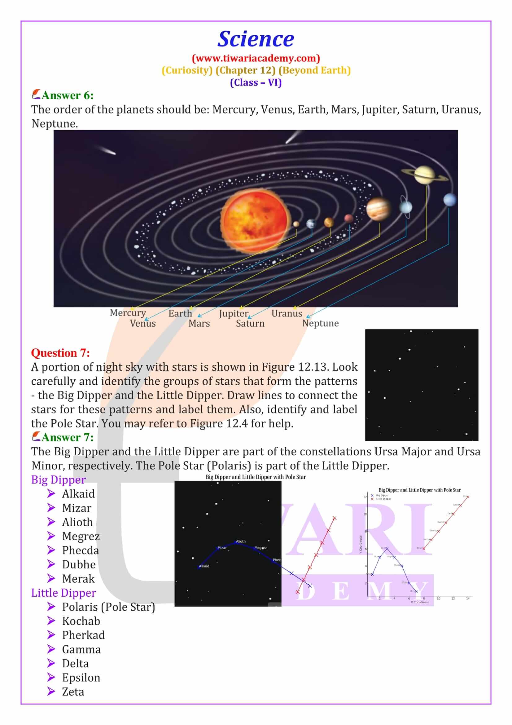 Class 6 Science Curiosity Chapter 12 Question Answers