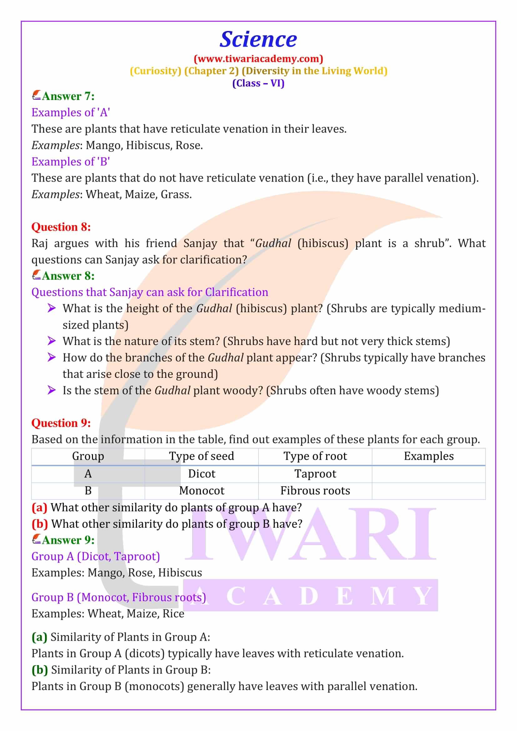 Class 6 Science Chapter 2