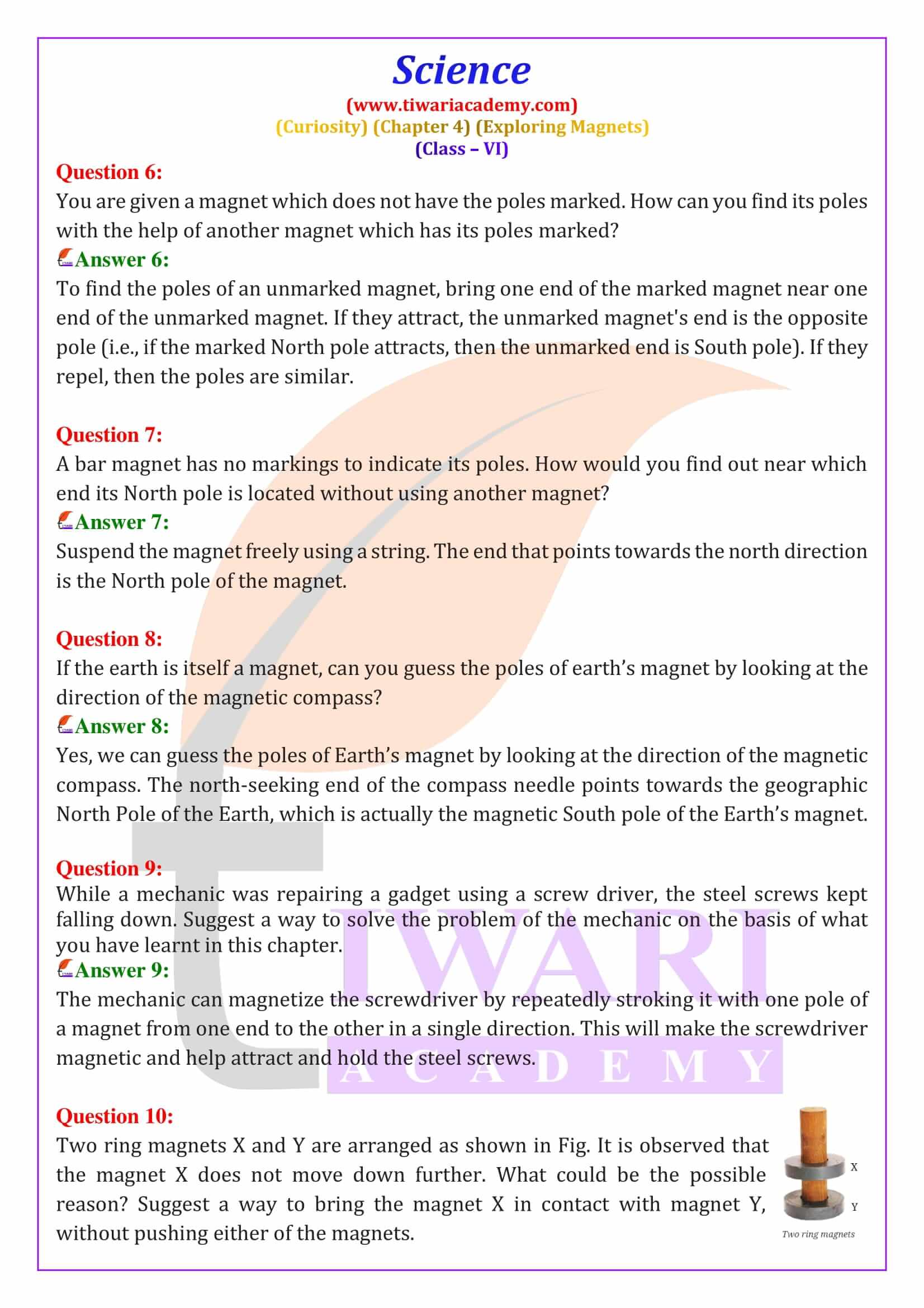Class 6 Science Curiosity Chapter 4 Solutions