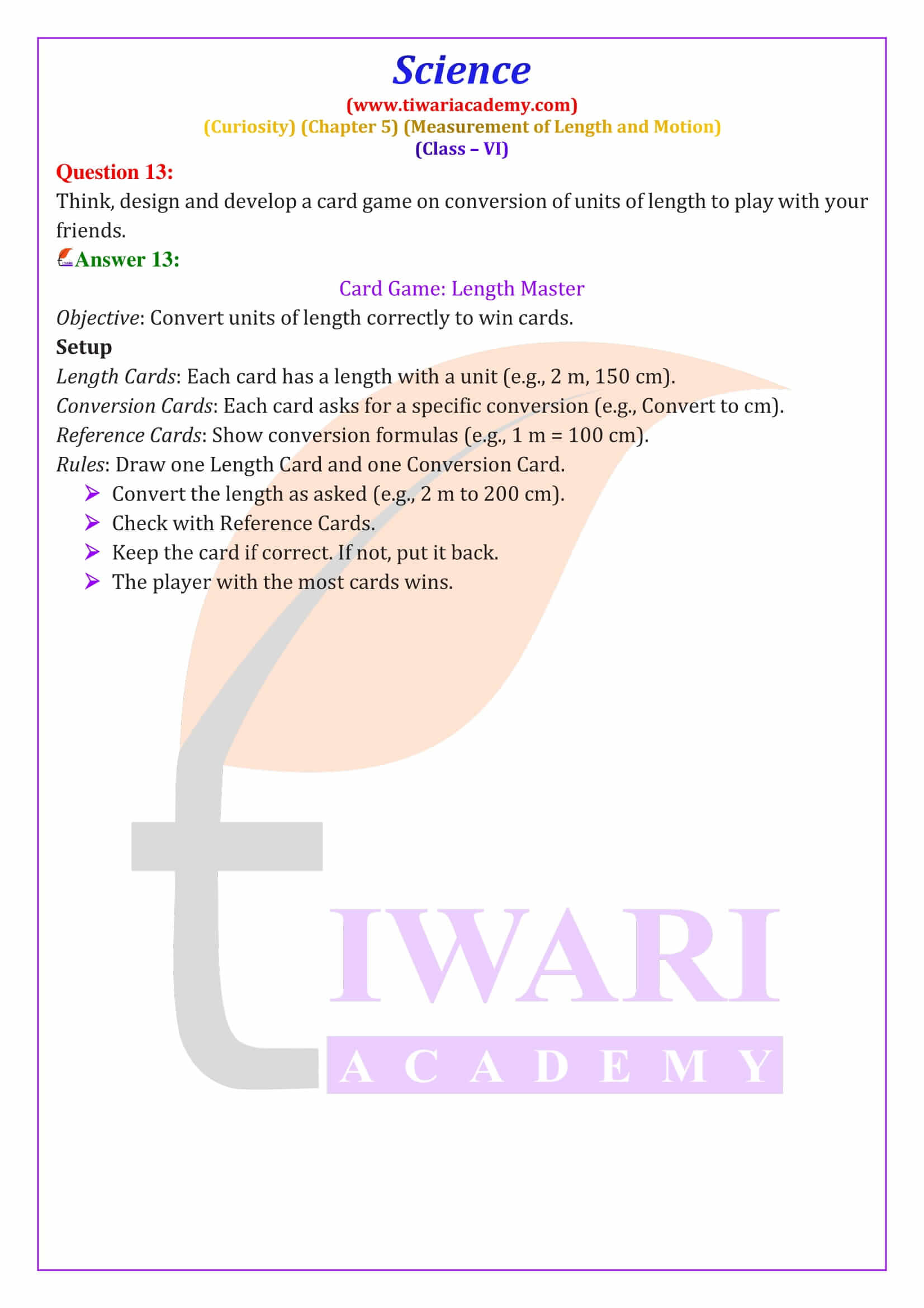Class 6 Science Chapter 5