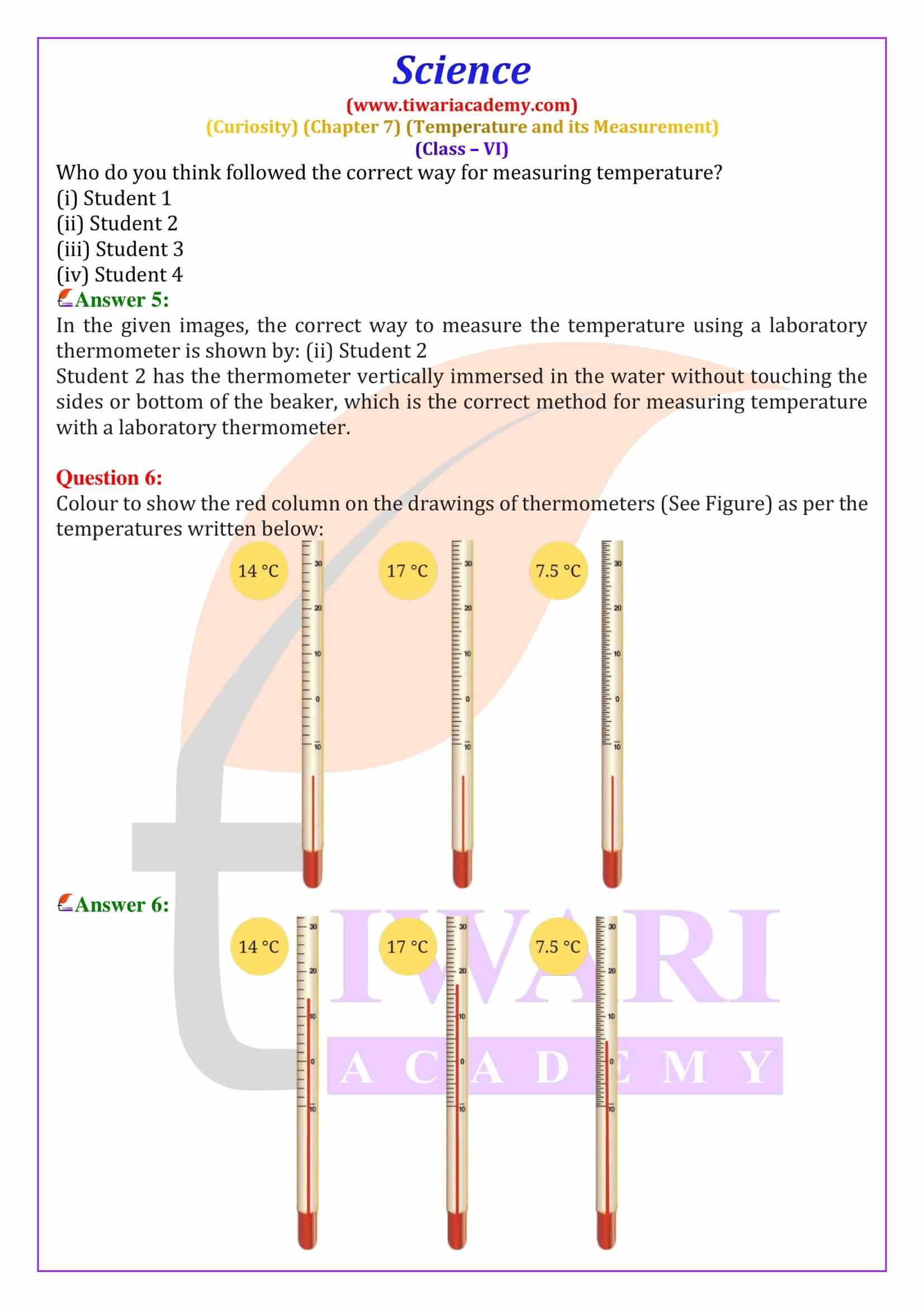 Class 6 Science Curiosity Chapter 7