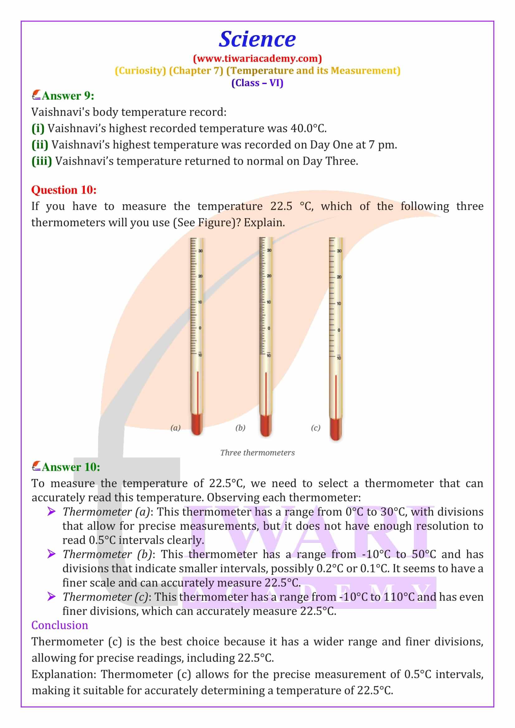 Class 6 Science Curiosity Chapter 7 Question Answers