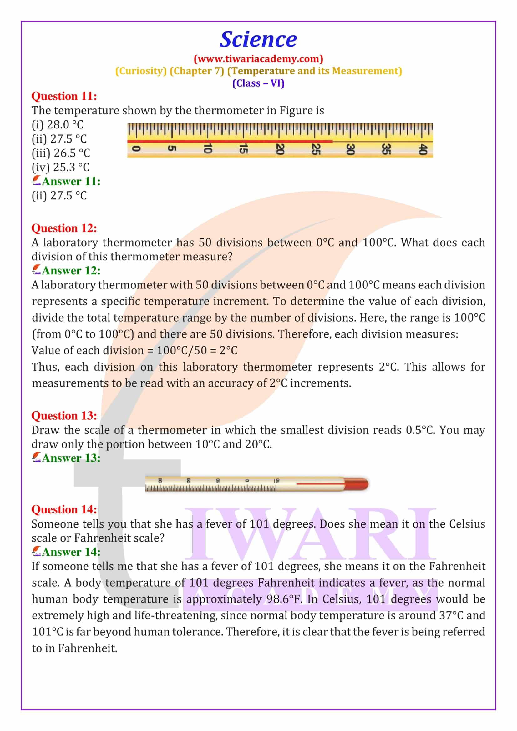 Class 6 Science Curiosity Chapter 7 Solutions
