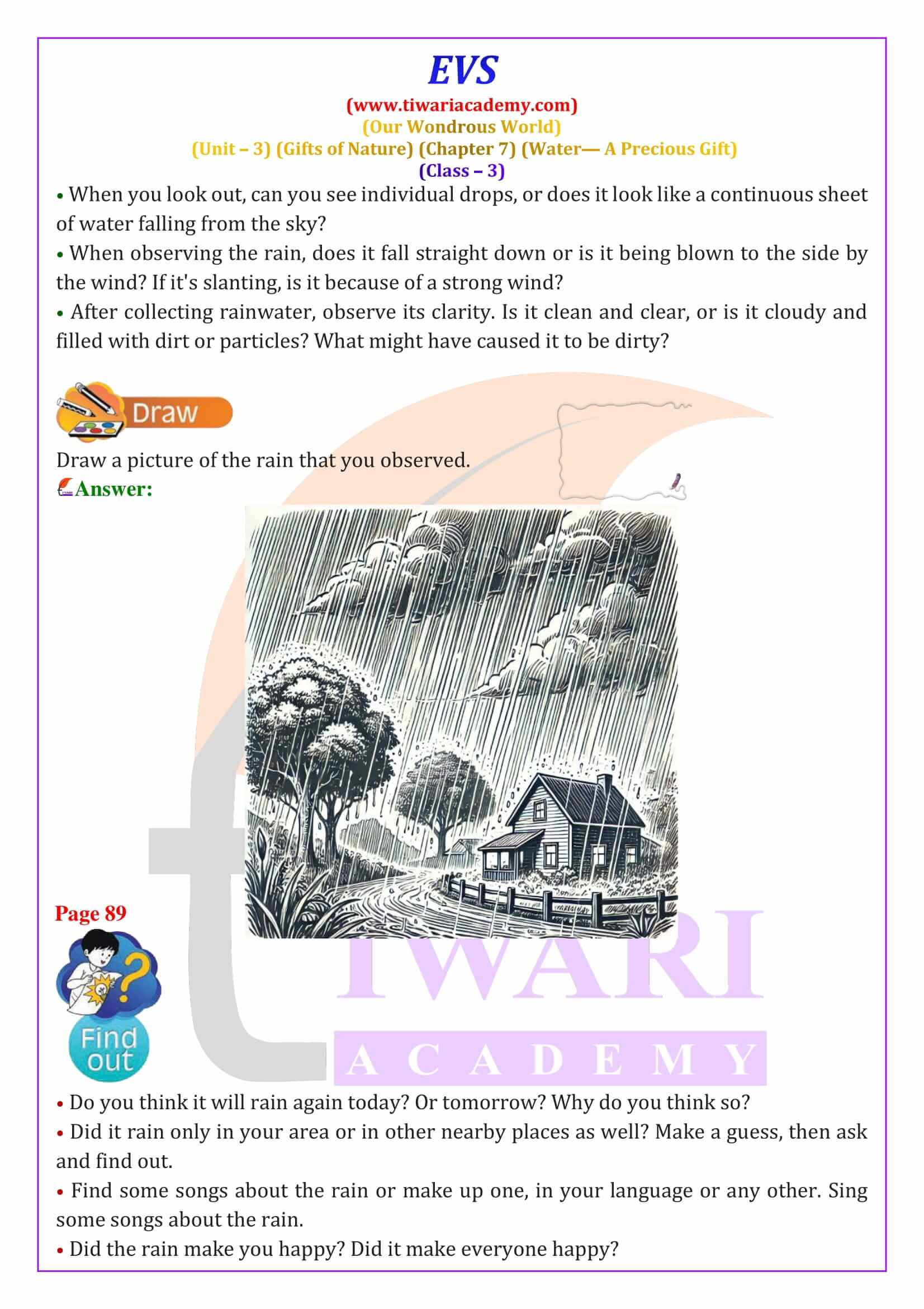 NCERT Solutions for Class 3 EVS Chapter 7 Question Answers