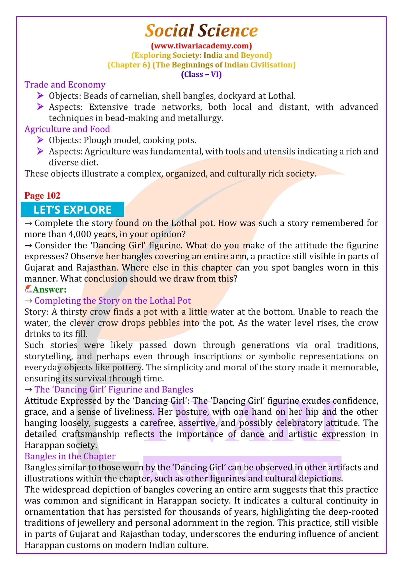 Class 6 Social Science Chapter 6 free to use