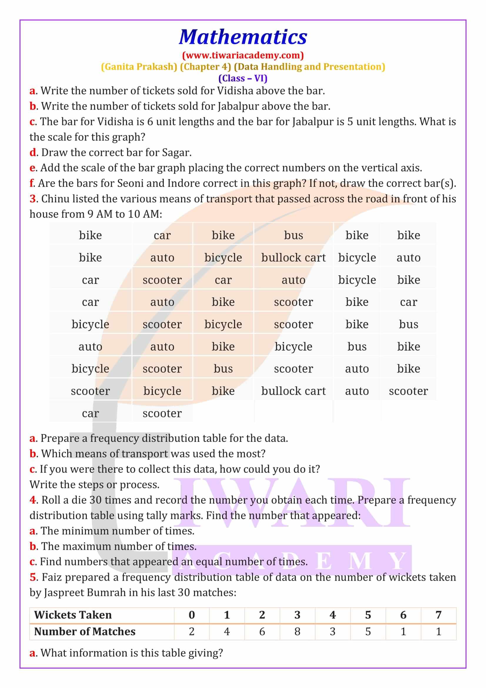 NCERT Class 6 Maths Ganit Prakash Chapter 4 Guide in English