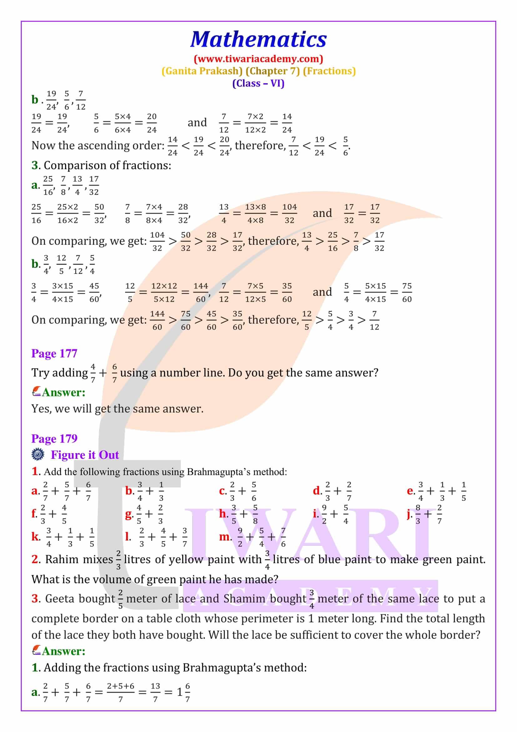 Class 6 Ganita Prakash Chapter 7