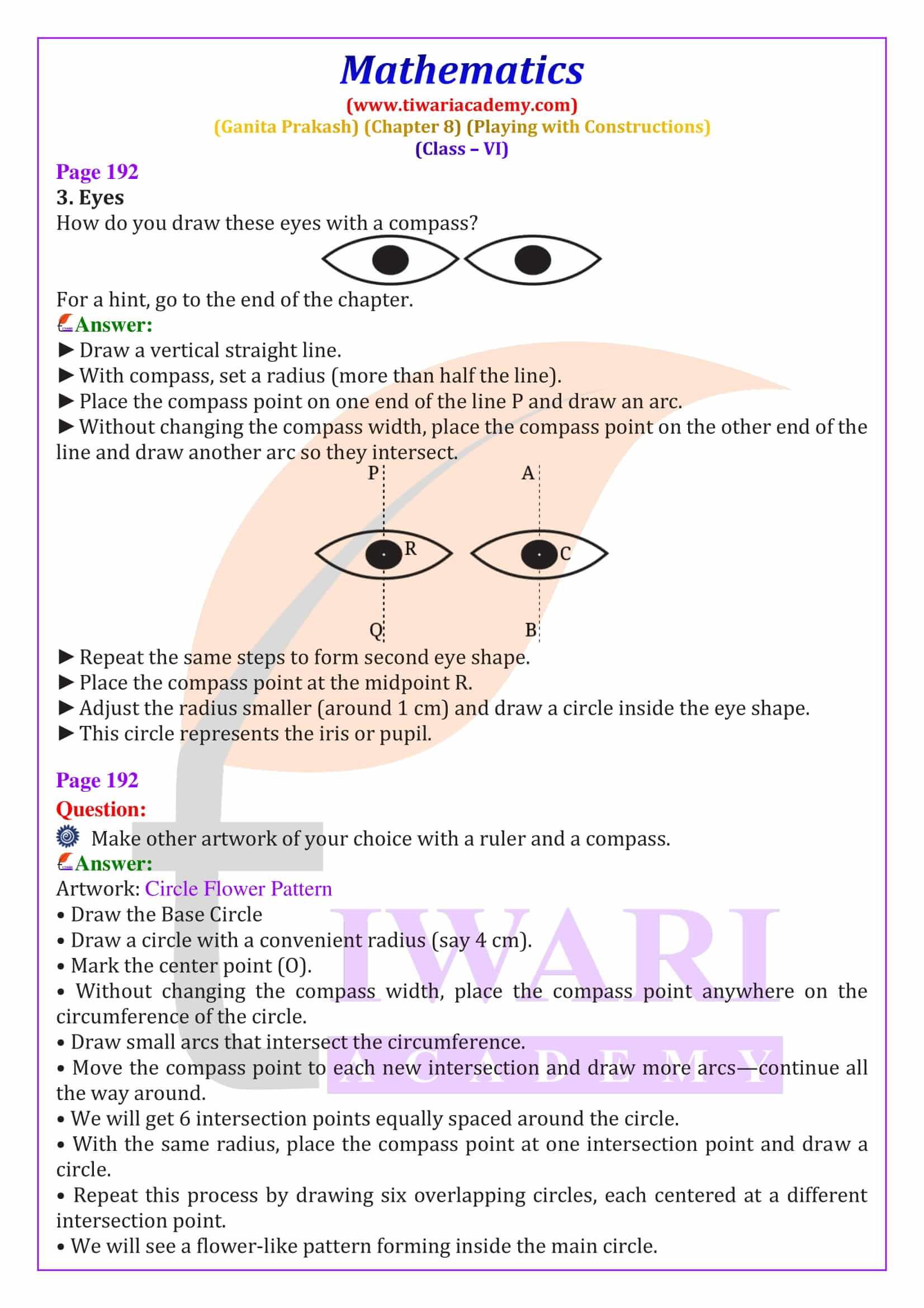 Class 6 Maths Ganita Prakash Chapter 8 Solutions