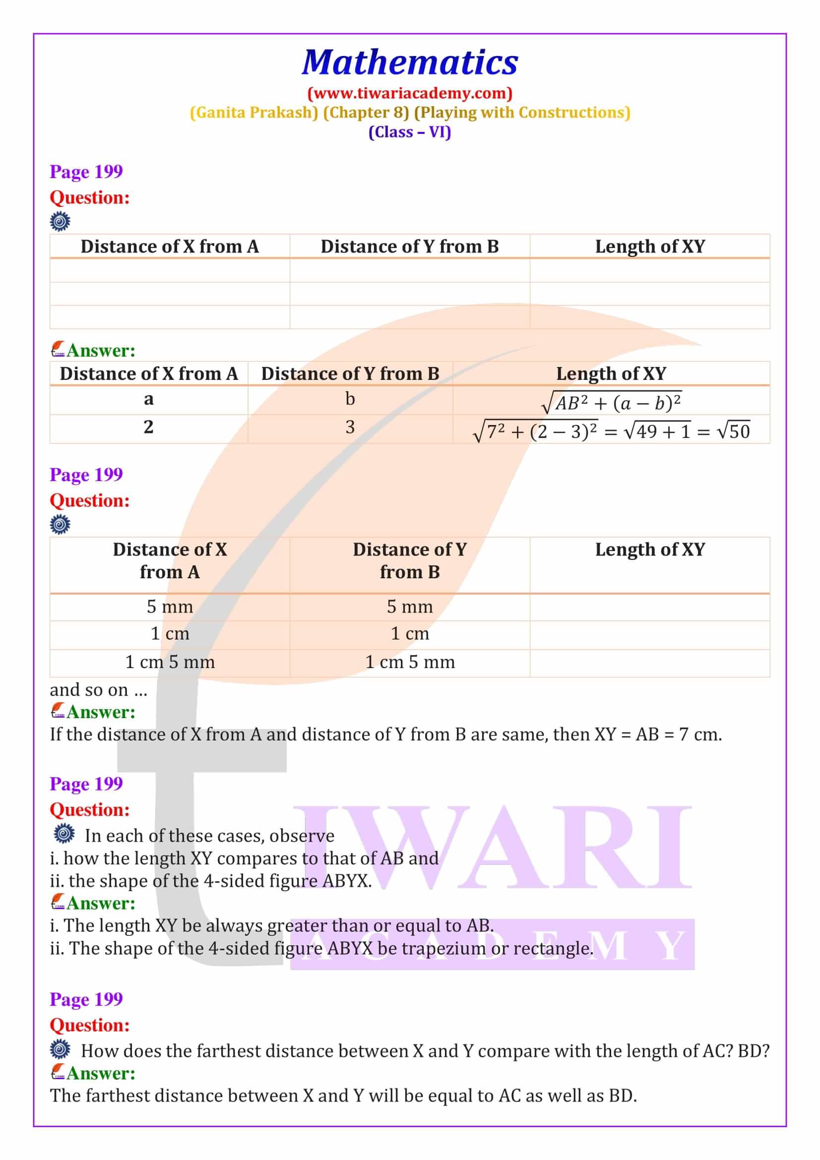 Class 6 Maths Ganita Prakash Chapter 8 Exercise answers
