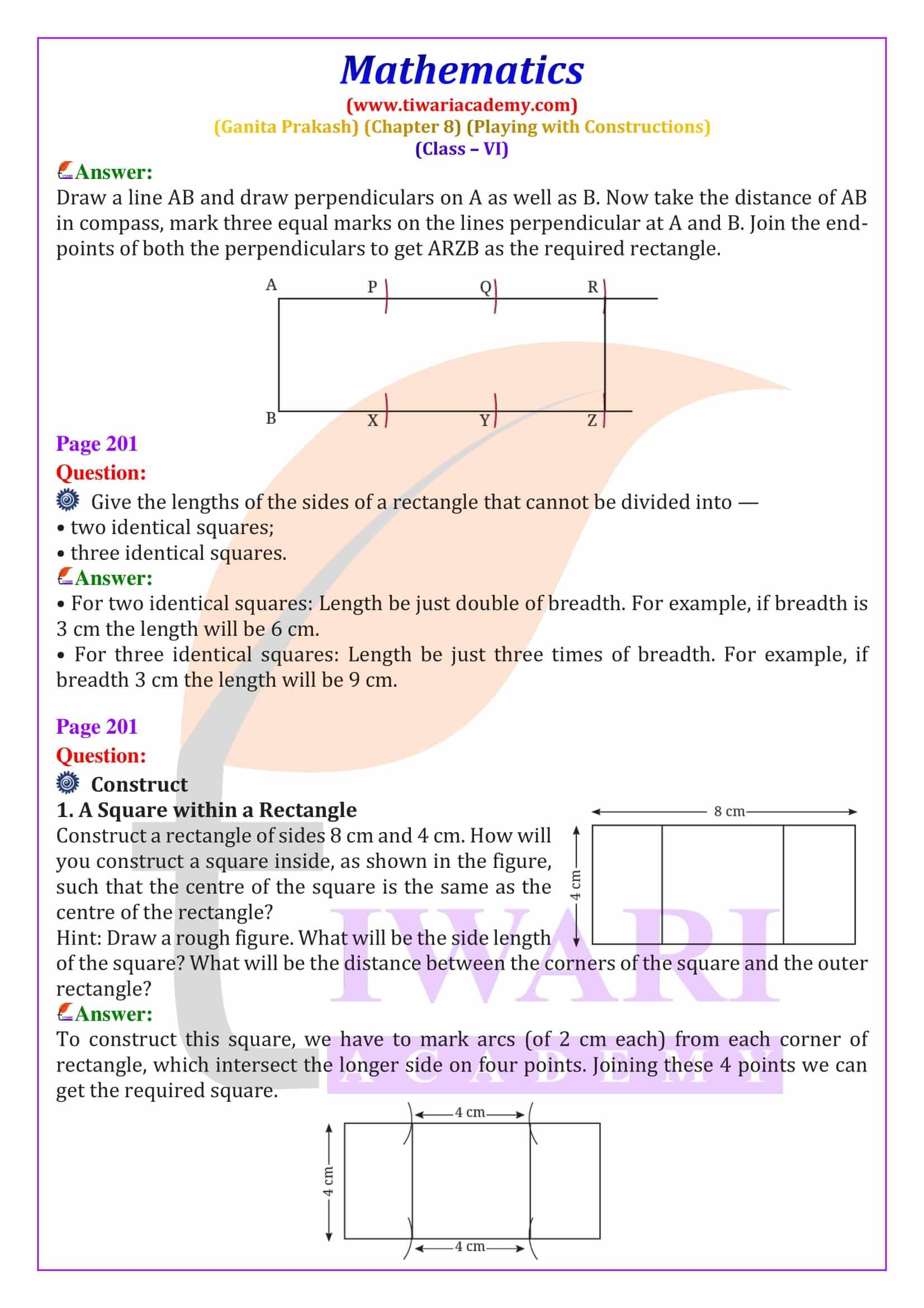 Class 6 Maths Ganita Prakash Chapter 8 Textbook Solutions