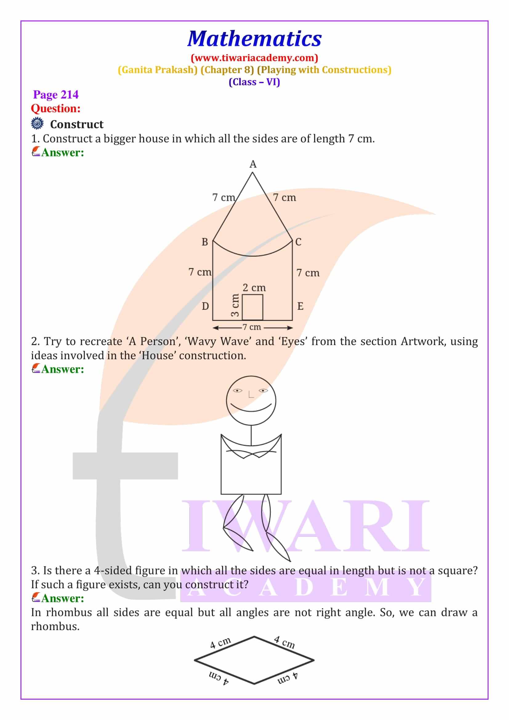 Class 6 Maths Chapter 8 Solutions