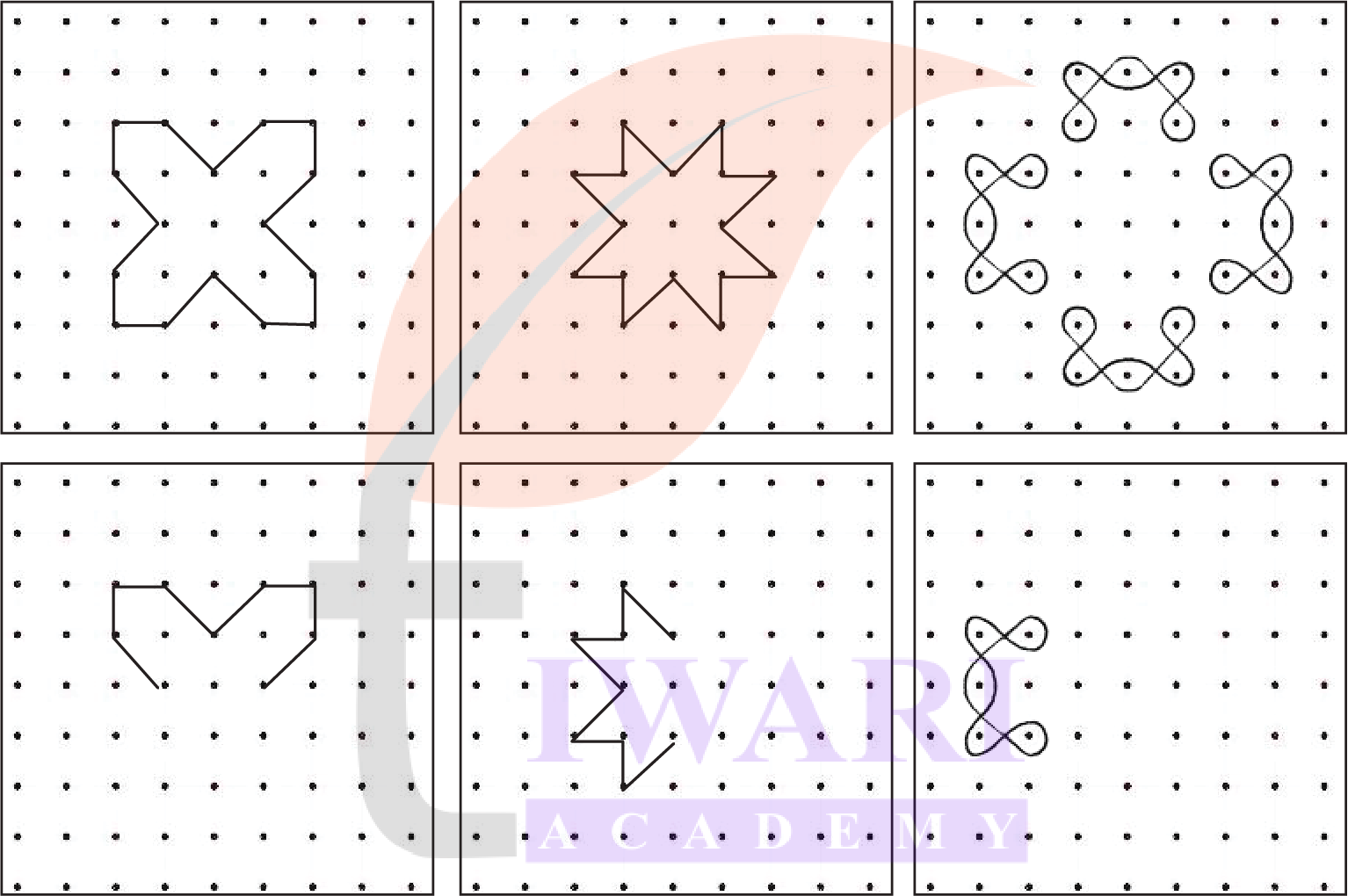 Symmetry in shapes dot grid activity NCERT Class 4