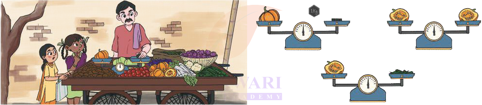 Weigh It Pour It Class 4 Maths Mela balance scale question answer