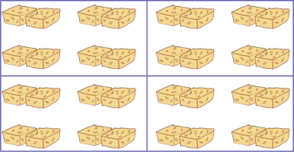 Half and quarter fractions Class 4 Maths