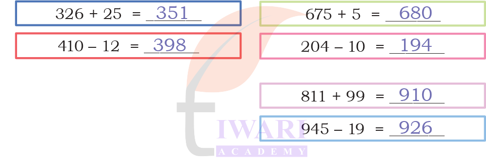 column addition solution NCERT Class 4 Question