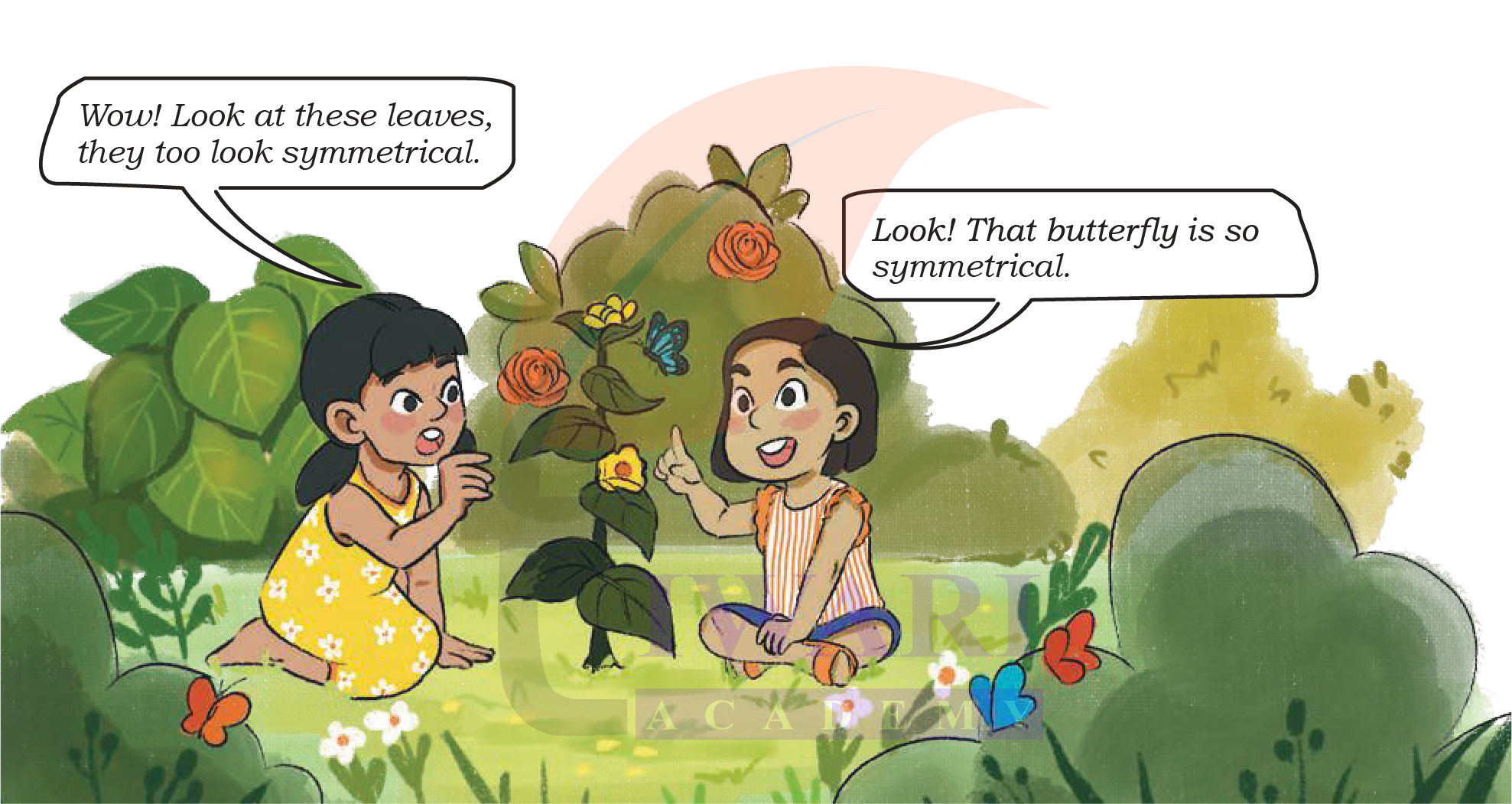 Nature walk project work symmetry examples Class 4 Maths