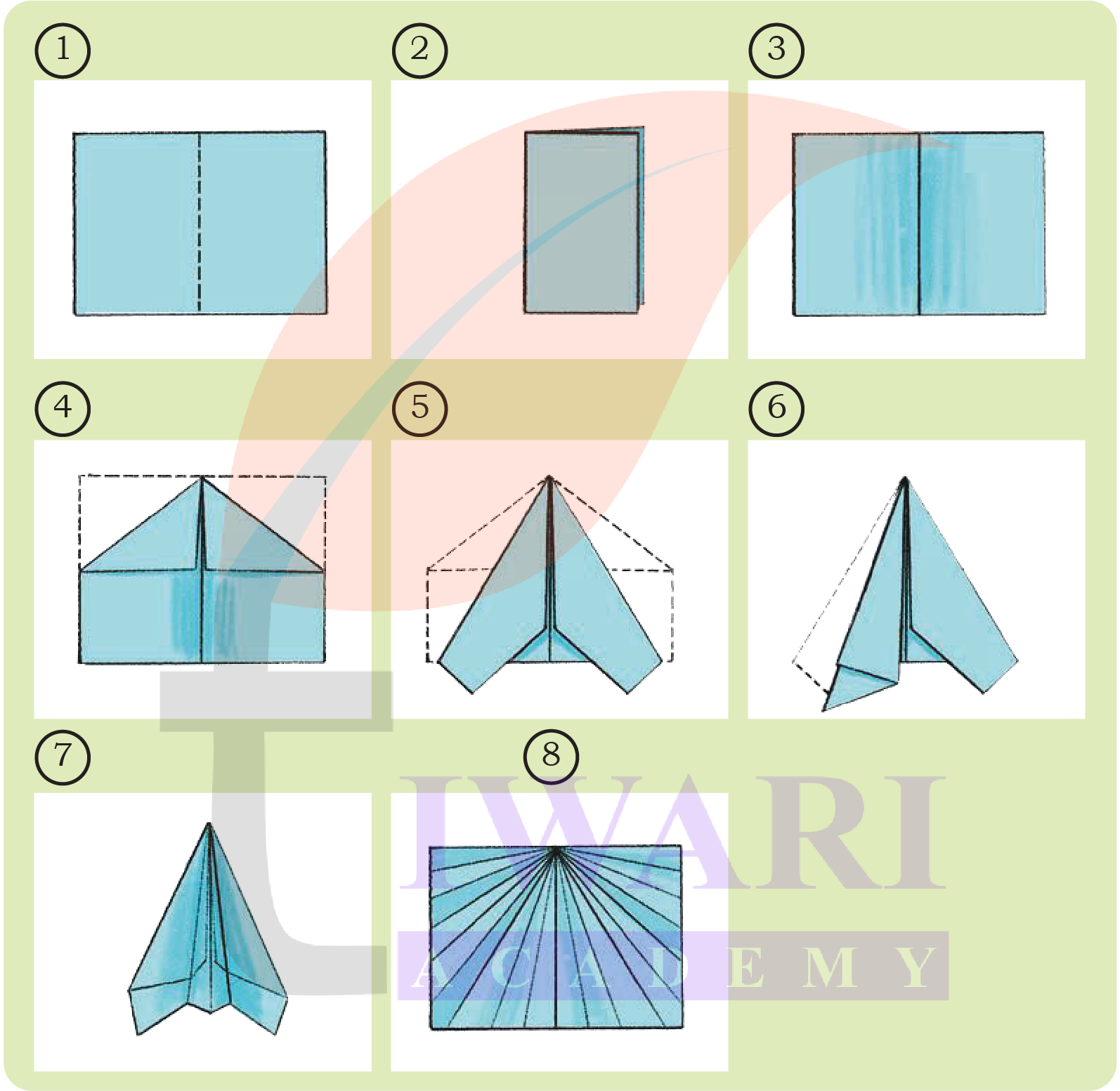 Symmetrical paper airplane folding steps NCERT Class 4