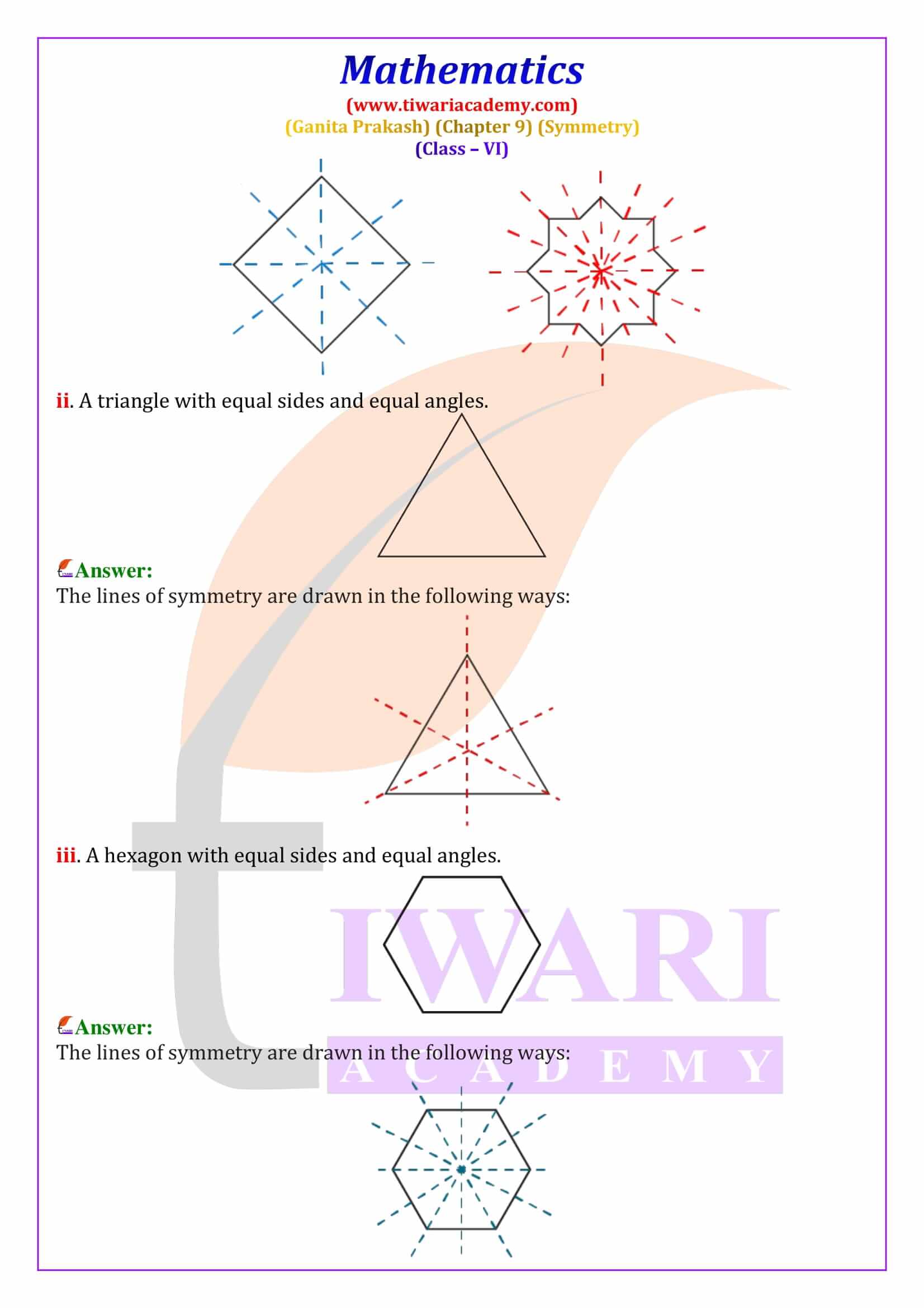 Reflection symmetry explained with labelled square diagram