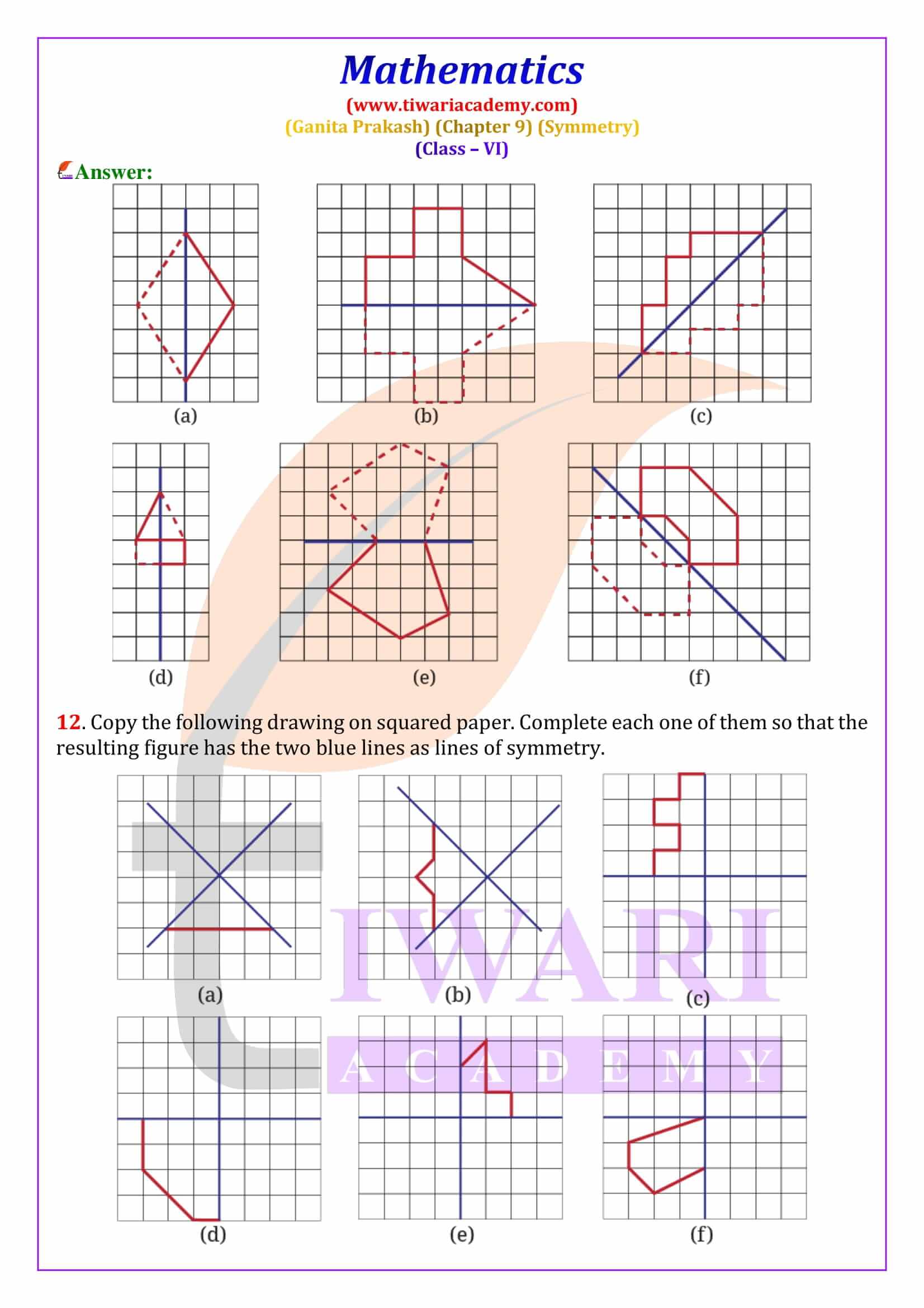 Identifying fold line from punched paper symmetry question
