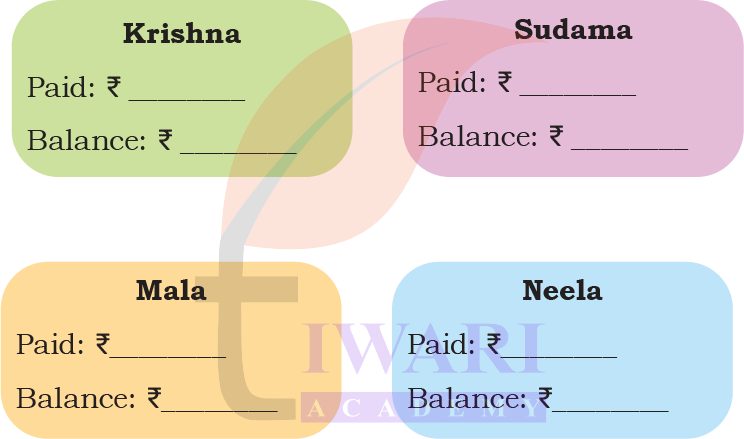 Fruits and vegetables cost calculation solution Class 4 Maths