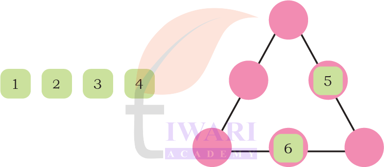 Triangle number placement puzzle solution Class 4 Maths