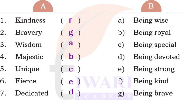 Class 4 English Santoor Chapter 12 Page 129 - Let us Learn Part C - Answer