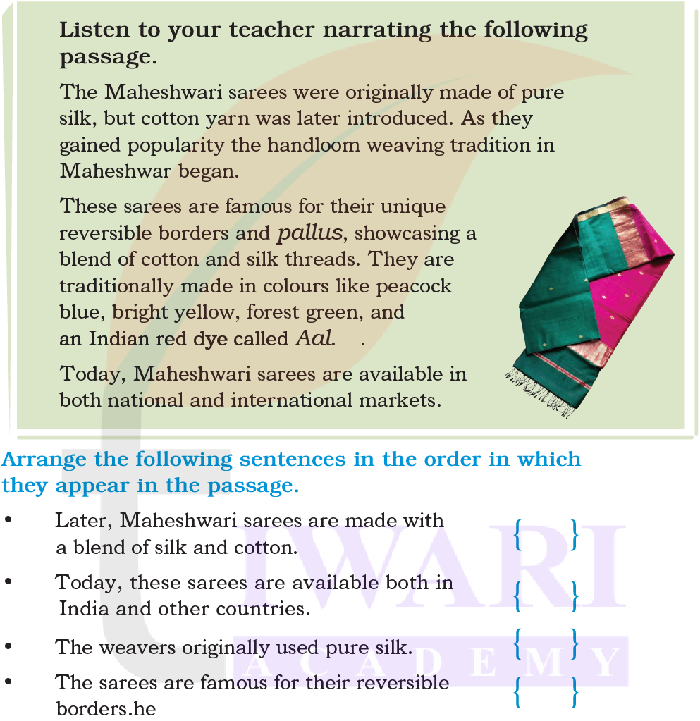 Class 4 English Santoor Chapter 12 Page 131 - Let us Listen