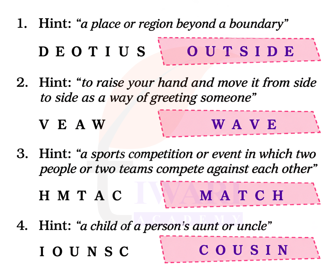 Class 4 English Santoor Chapter 8 Page 82 - Let us Learn Section B Answer