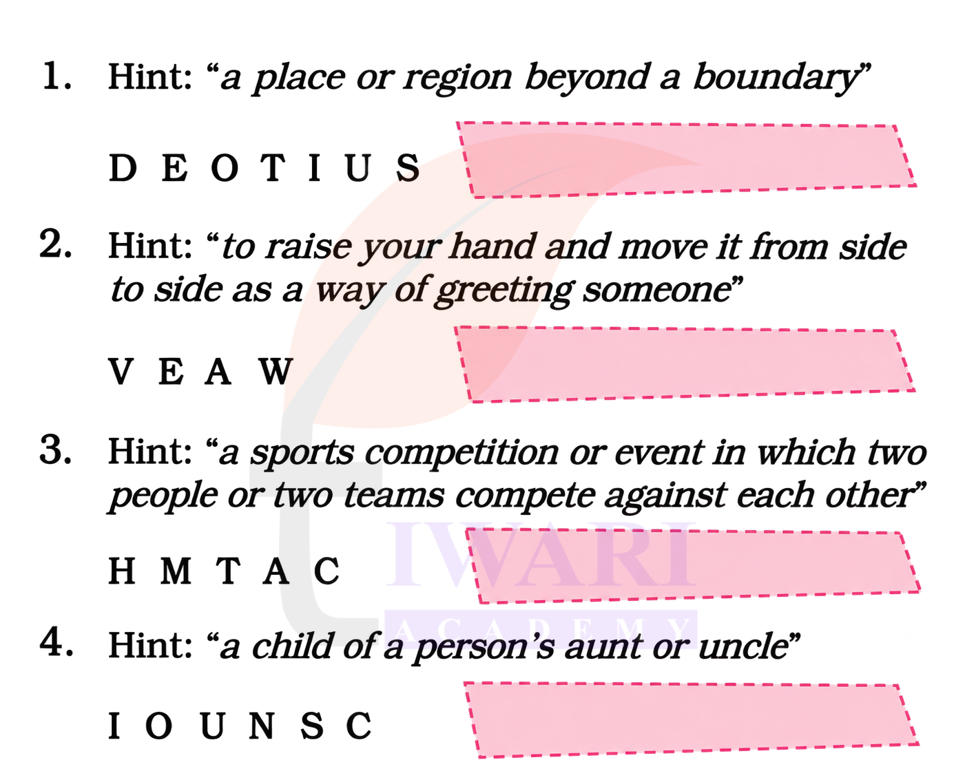 Class 4 English Santoor Chapter 8 Page 82 - Let us Learn Section B
